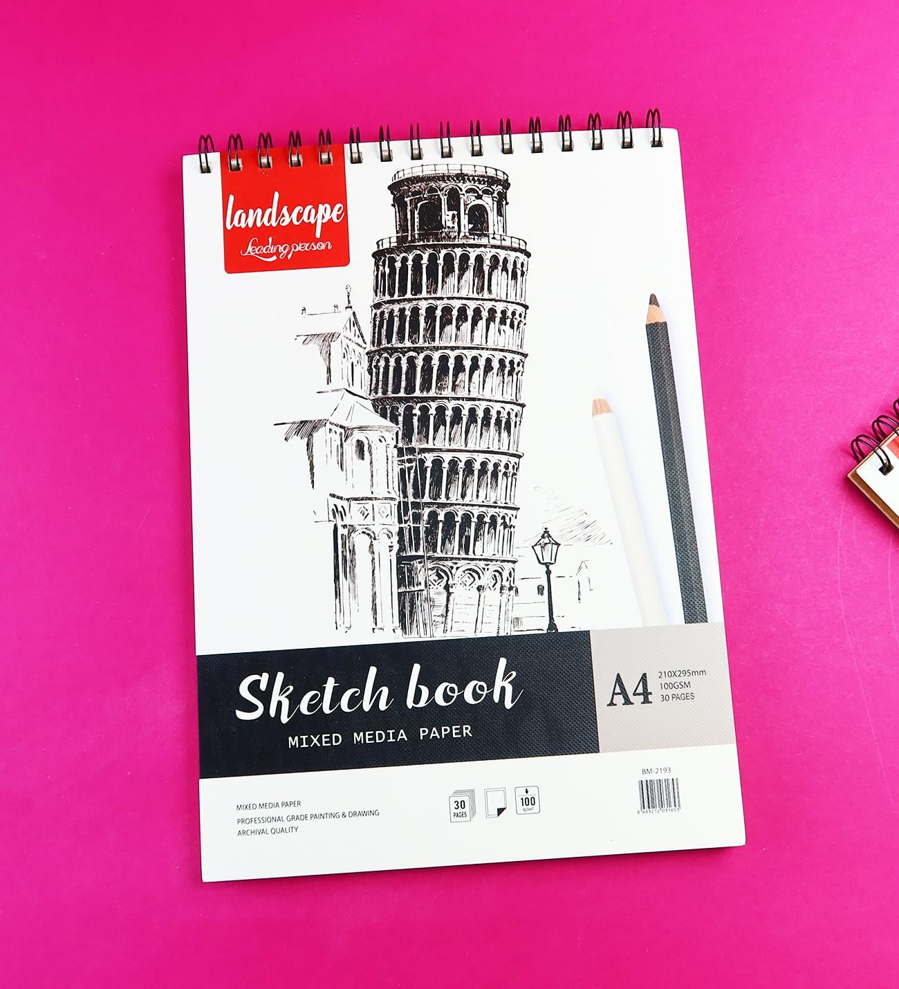 A4 Spiralli Karışık Teknik Sketchbook Resim Defteri – 100 gr | 30 YaprakgiftmodaBm-2193