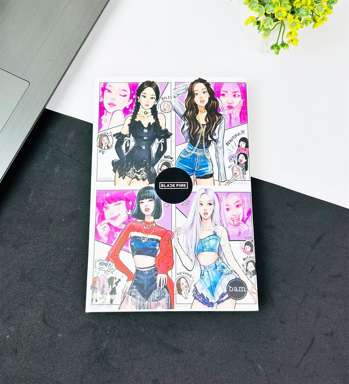 Black Pink Hero Tasarımlı Lastikli Defter	giftmodaGMD0001-17	