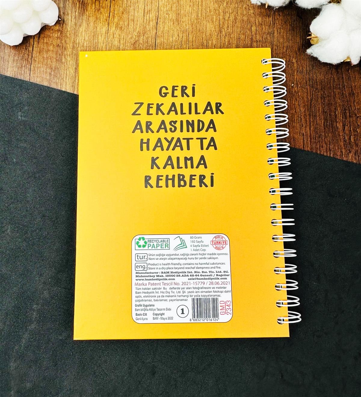 Hayatta Kalma Rehberi Tasarımlı Konuşan AjandagiftmodaGMD-2343-6	