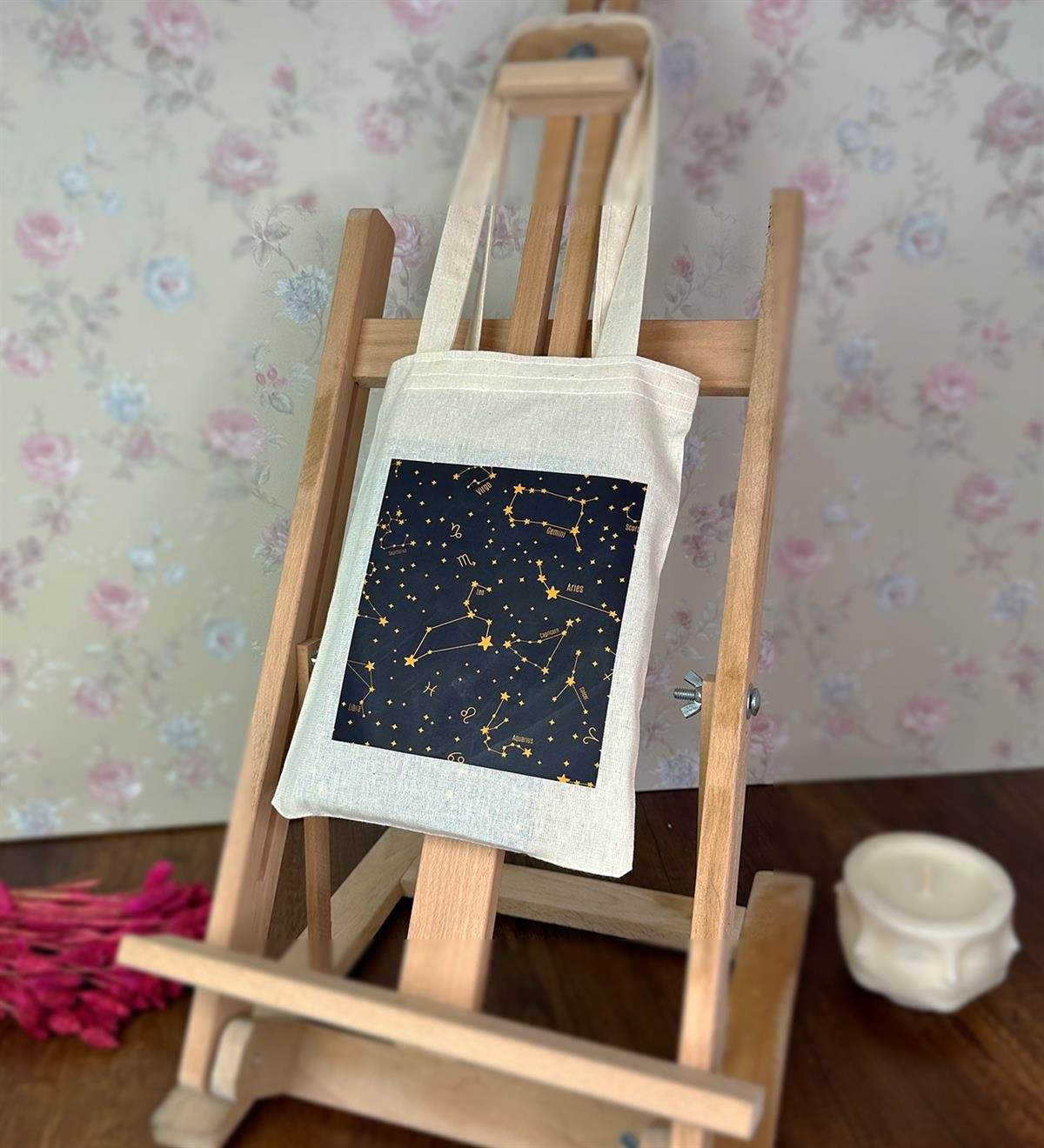 Yıldız Haritası Kalın Kitap Görünümlü Defter Ve Bez Çanta SetgiftmodaGmhs101819