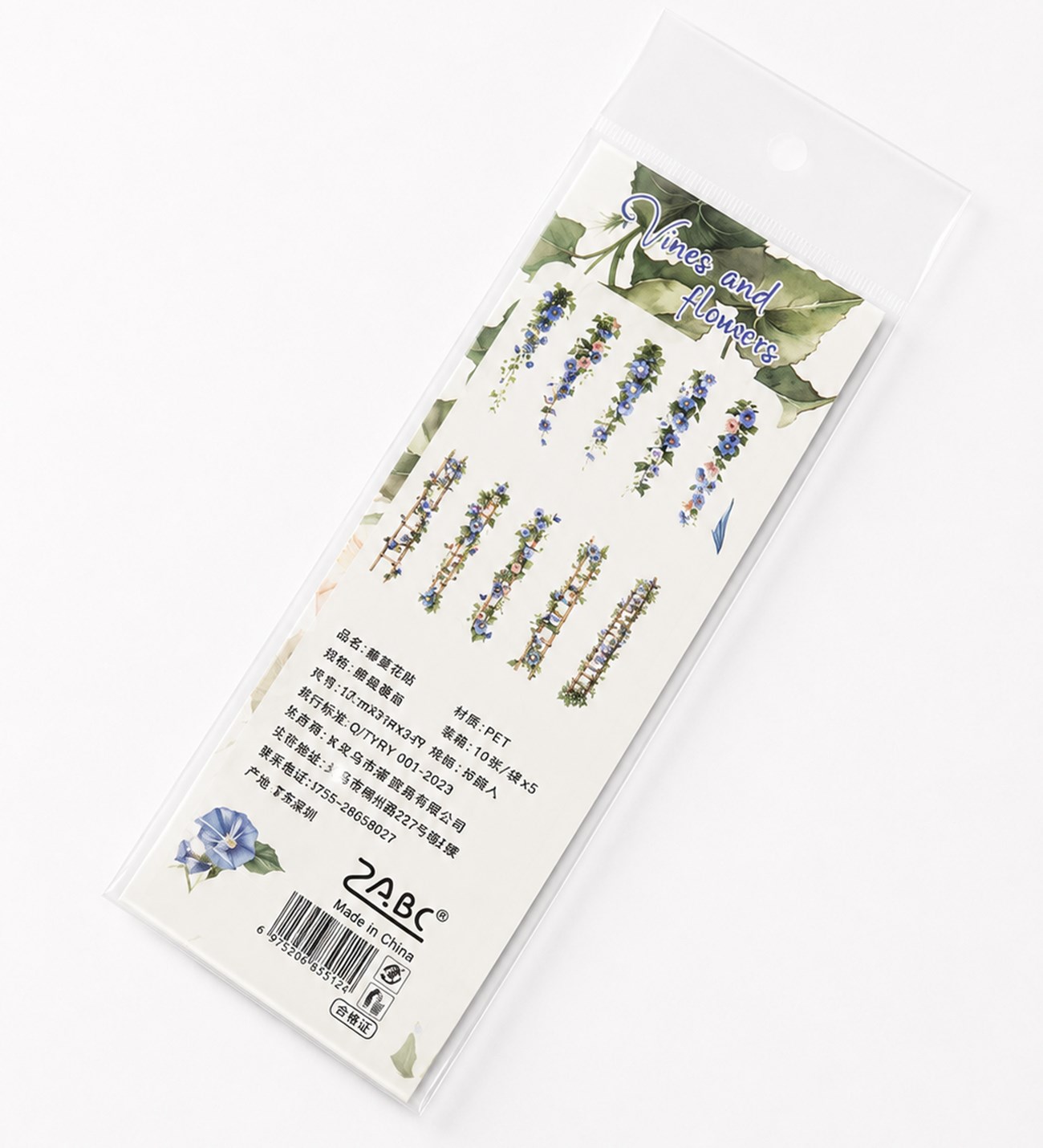 Şeffaf Romantik Çiçekler Scrapbook StickergiftmodaBM-2599