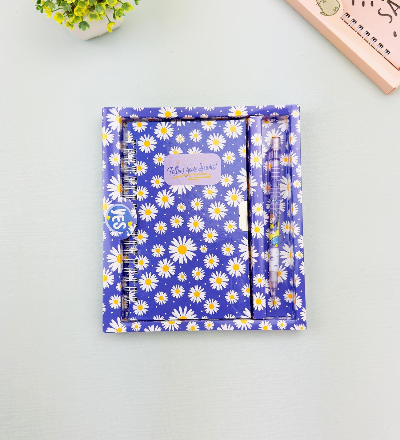 Sevimli Desenli Kilitli Defter ve Kalem SetigiftmodaHN-021-022-023