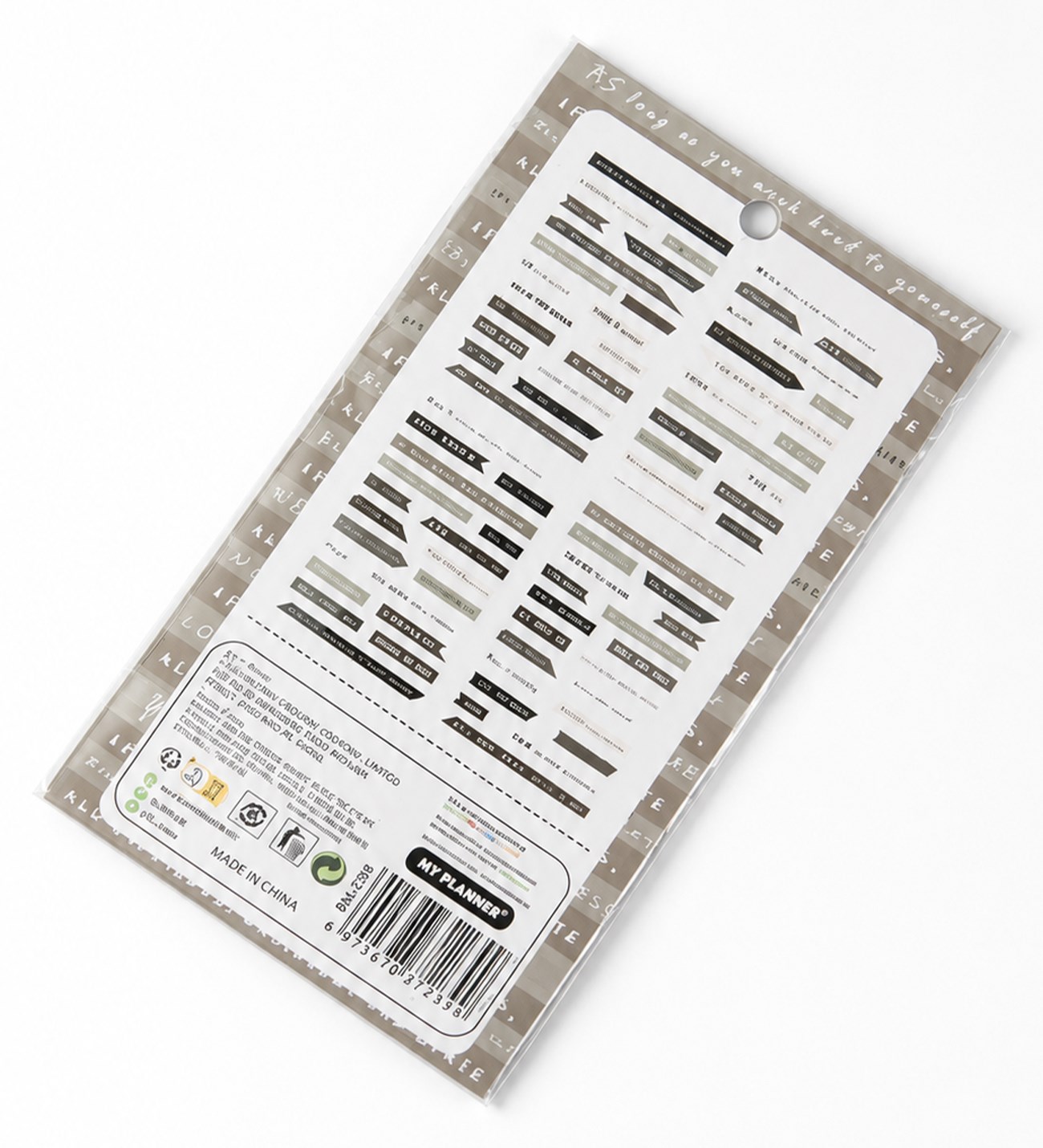 İngilizce Motto Scrapbook Şeffaf StickergiftmodaBM-2590