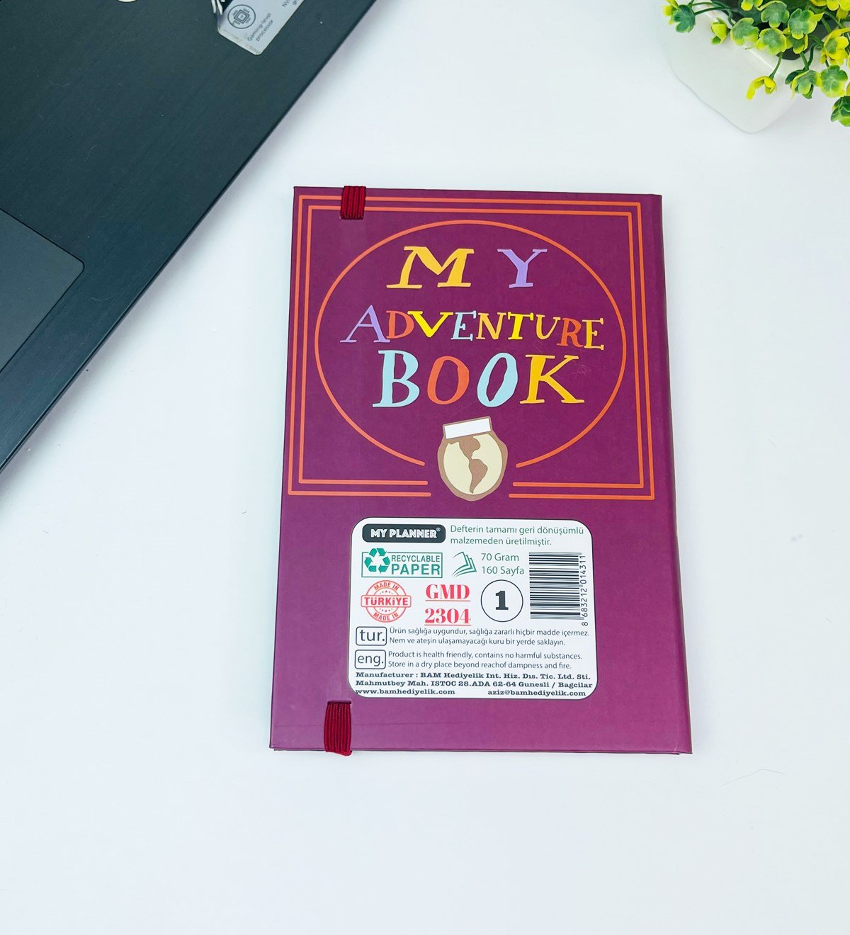 My Adcenture Book Tasarımlı Lastikli DeftergiftmodaGmd100462