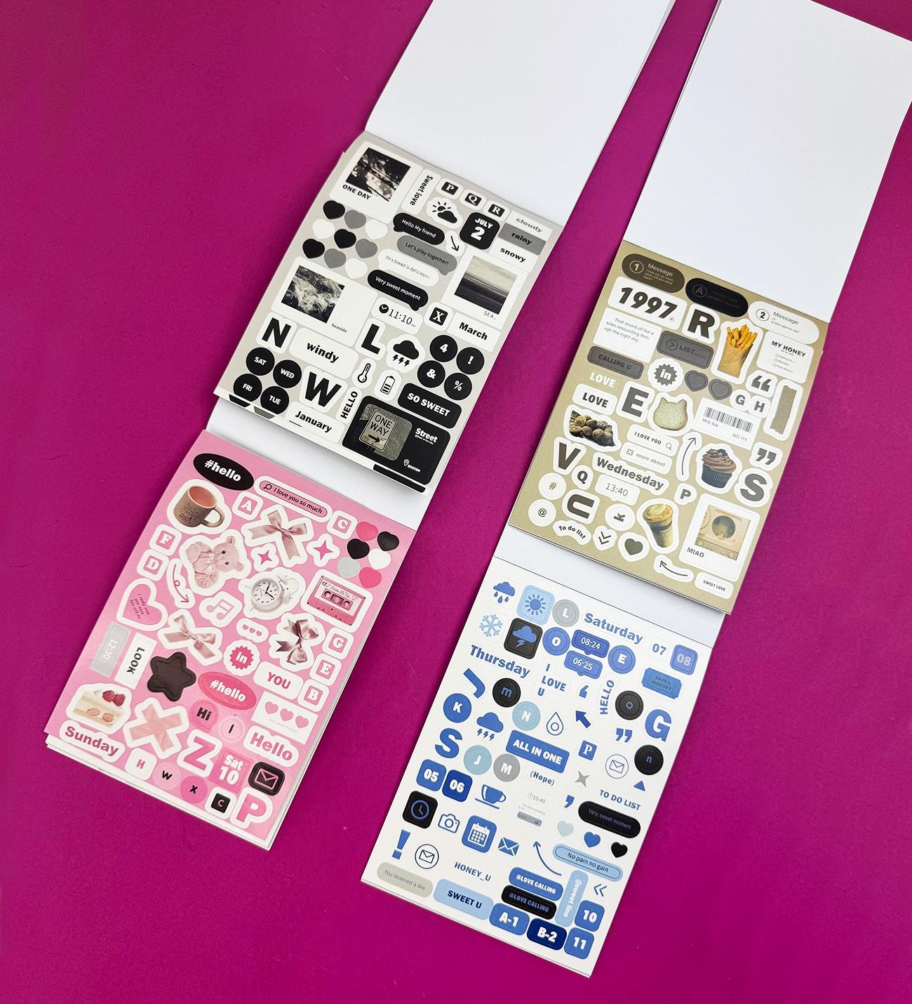 Collage Freedom Sticker Kitabı - 12 Sayfa Renkli ve Tematik Etiket SetigiftmodaBM-1771	