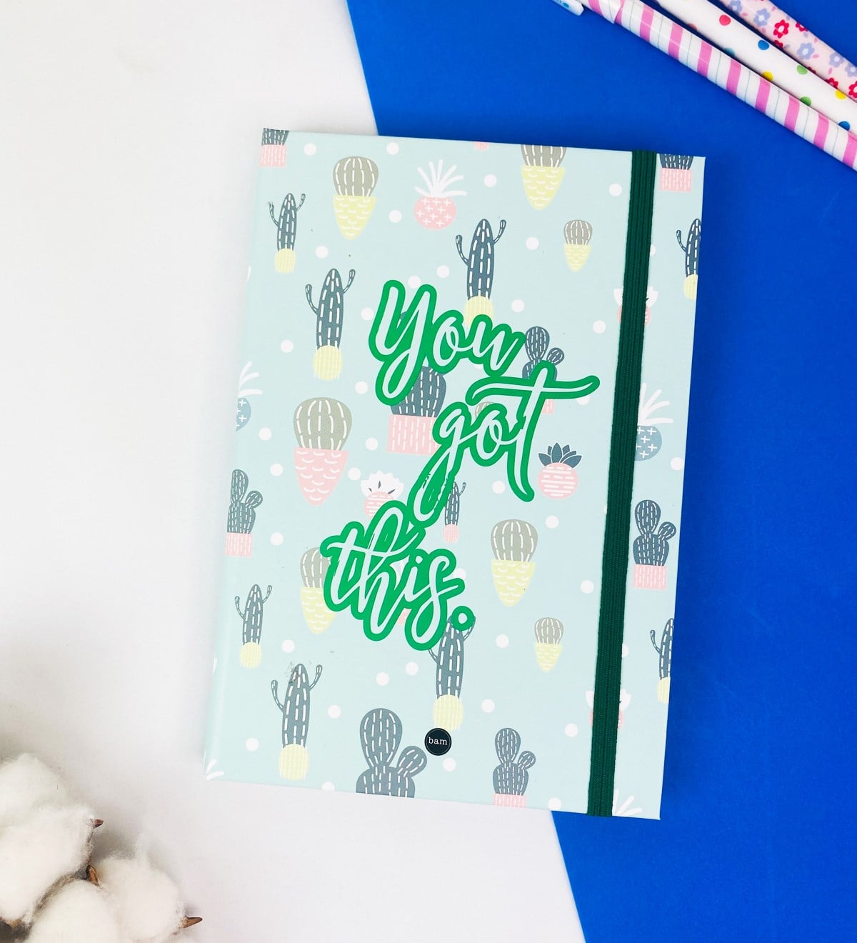 Kaktüs Motto Tasarımlı Lastikli DeftergiftmodaGmd100315