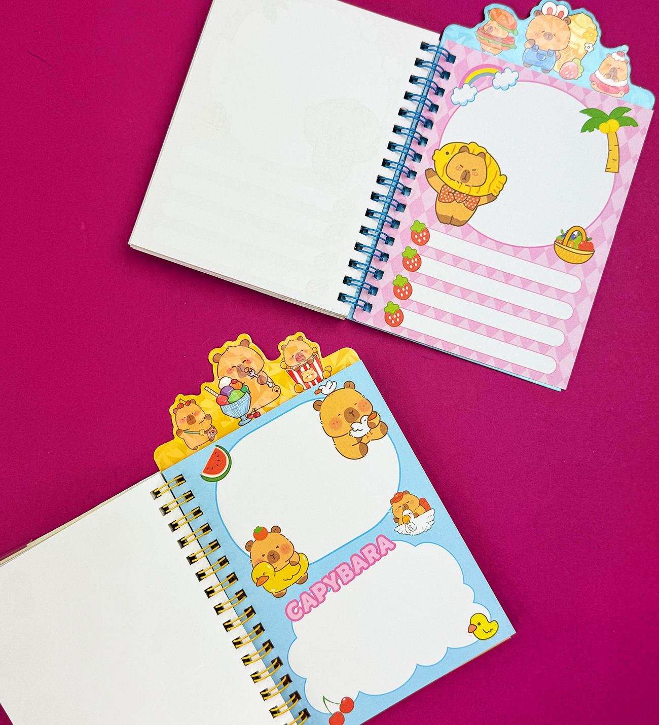 Capybara Otomat Defter – Jetonlu Stickerlı Sevimli DeftergiftmodaBM-1782	