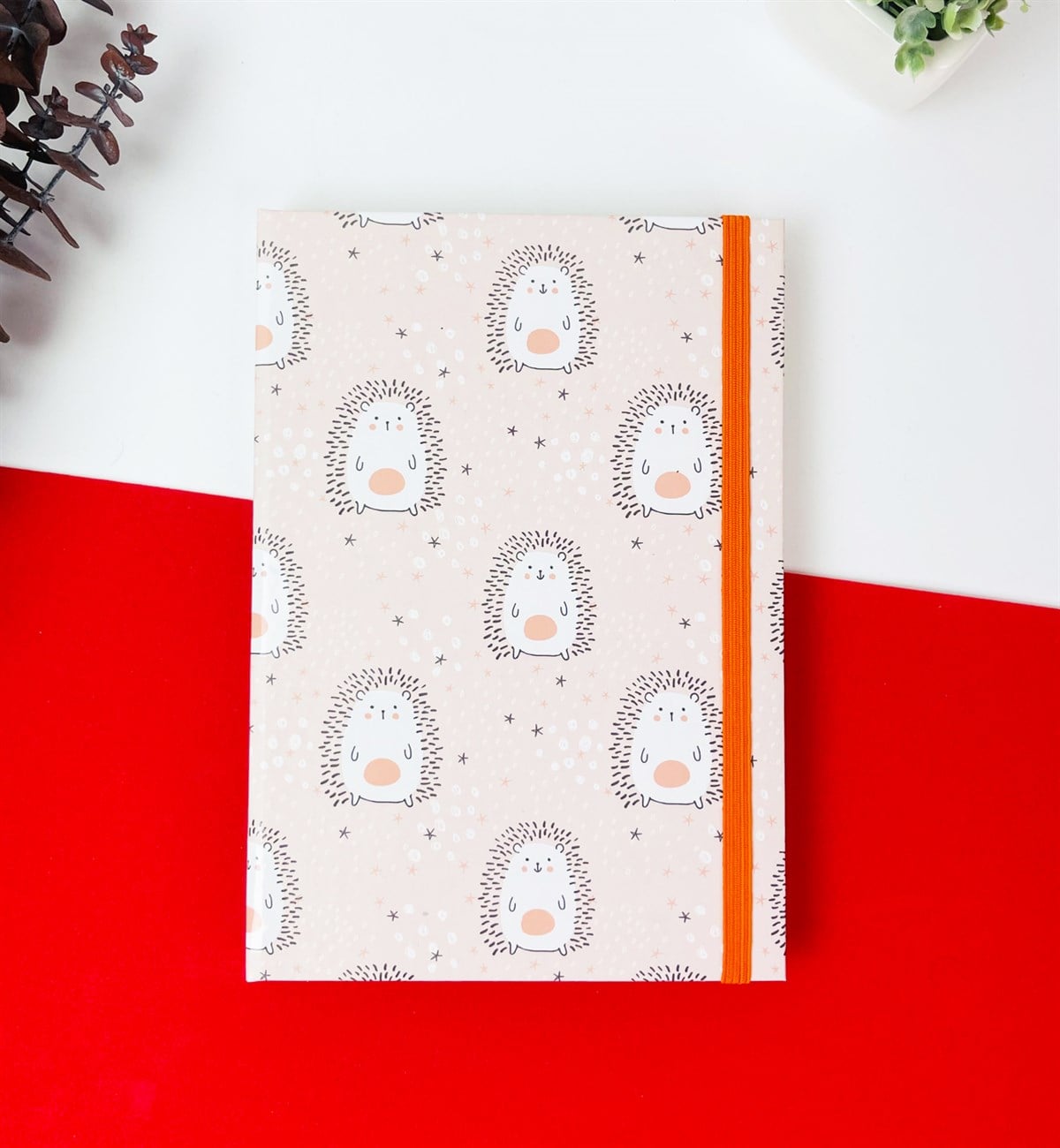 Sevimli Kirpi Tasarımlı Lastikli DeftergiftmodaGmd100169	