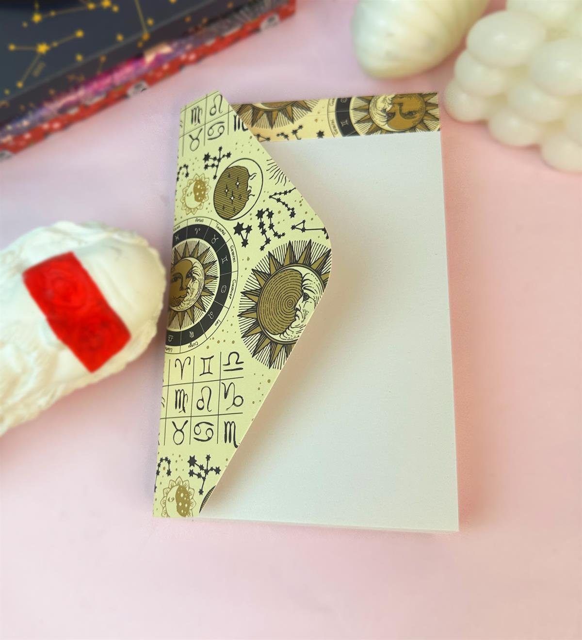 Tarot Ay Ve Güneş Tasarımlı Zarf DeffterrgiftmodaBAM-1020-6