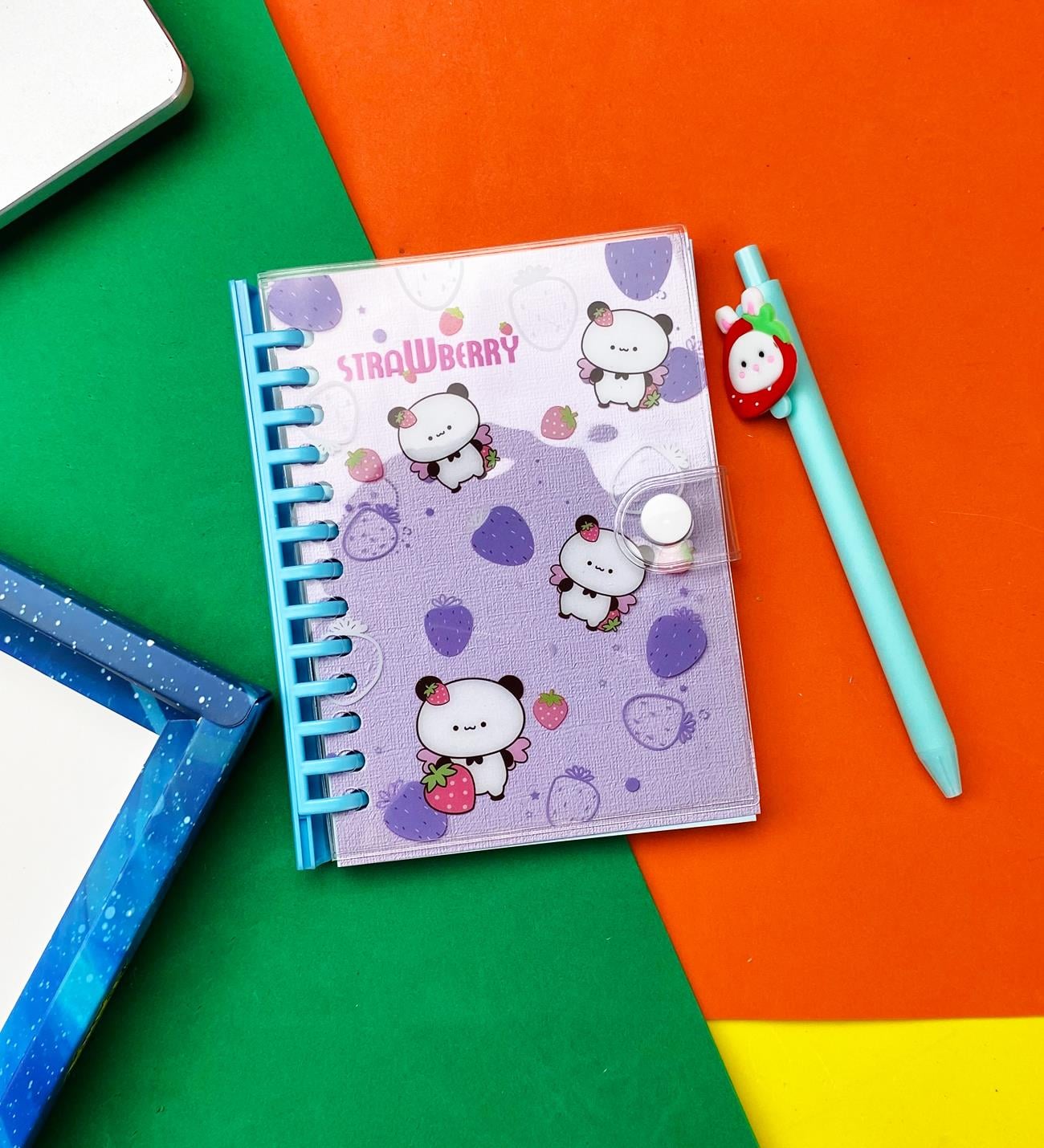 Strawberry Tasarımlı Günlük Defter Ve Kalem SetgiftmodaBM-1086