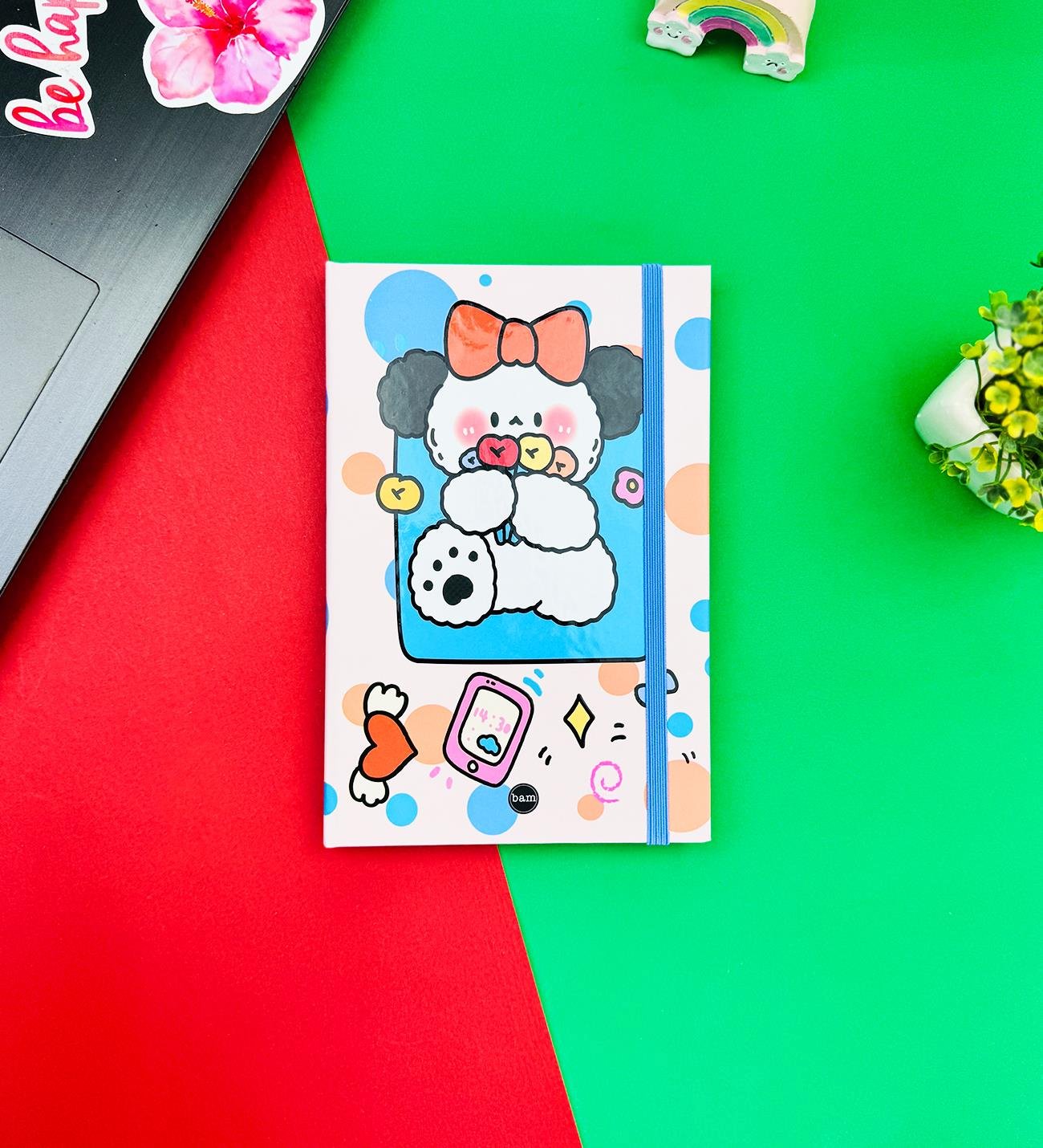 Bow Rabbit Tasarımlı Lastikli DeftergiftmodaBAM-1259