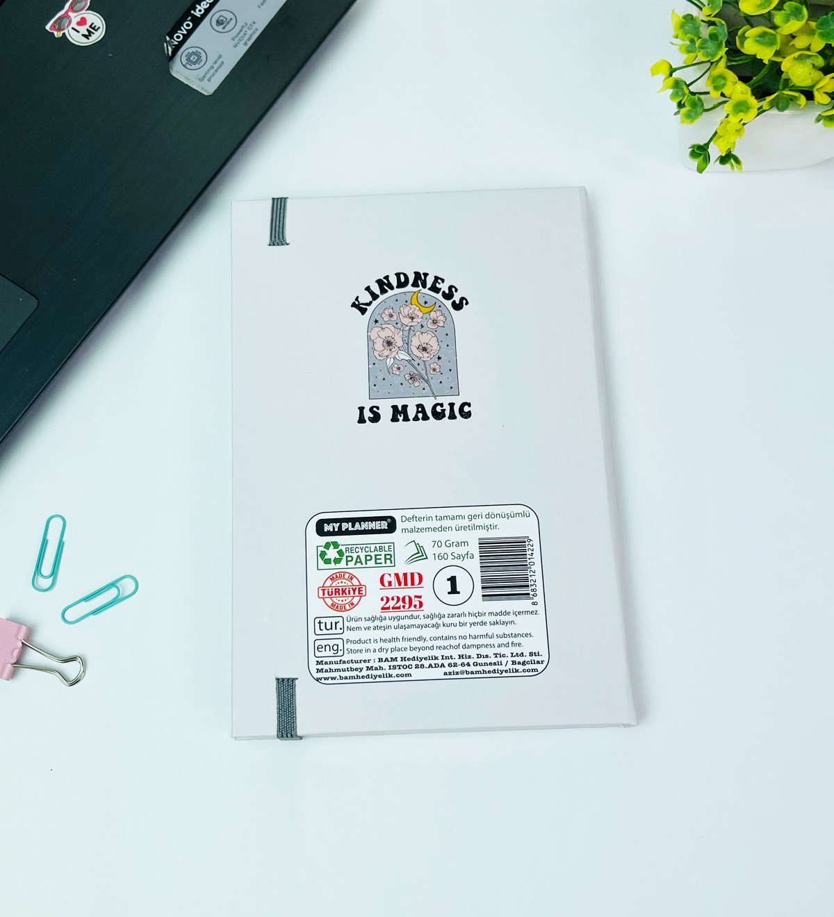 İyilik Sihirdir Tasarımlı Lastikli DeftergiftmodaGmd100440