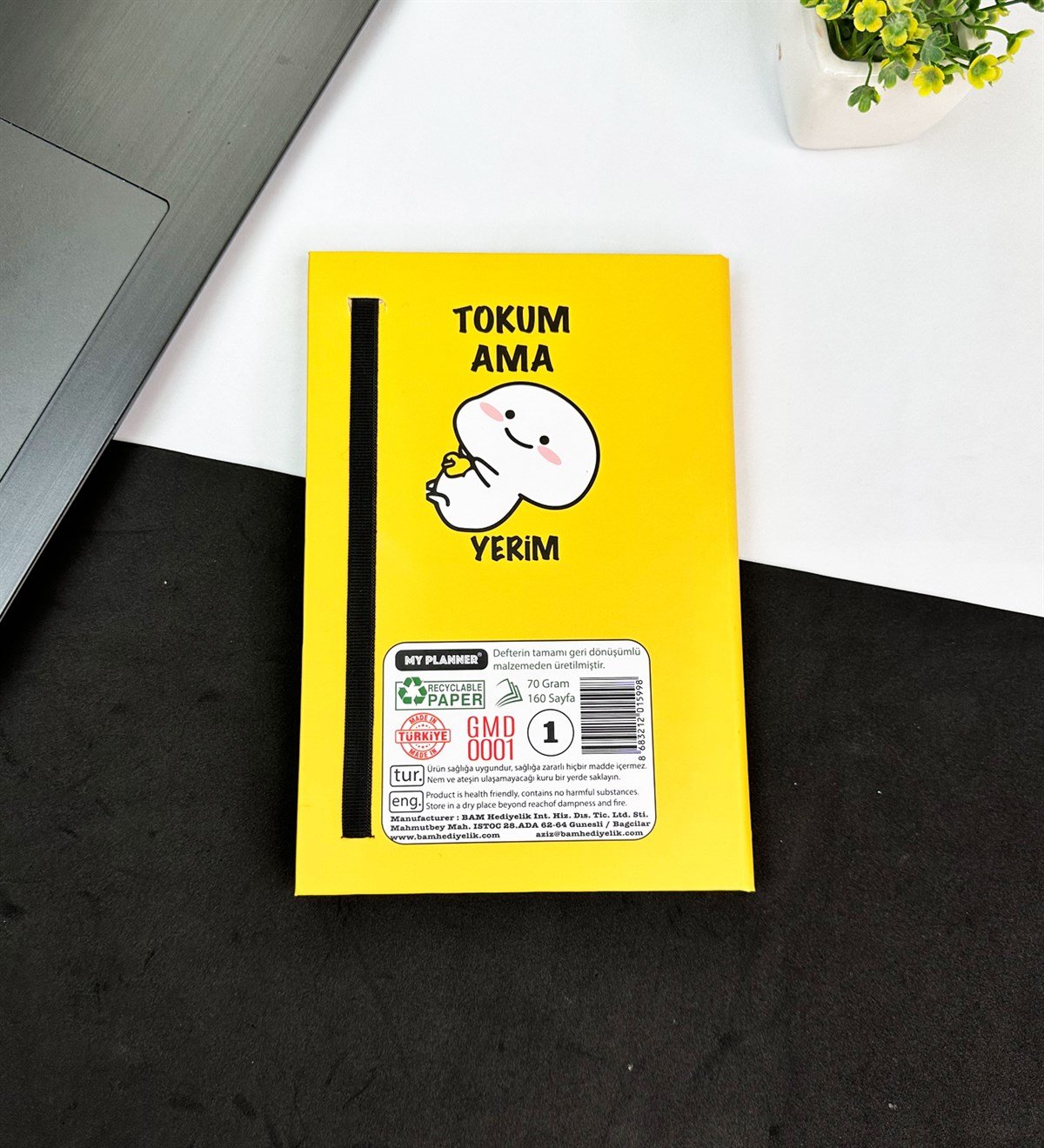 Tokum Ama Yerim Tasarımlı Lastikli DeftergiftmodaGmd100603-1