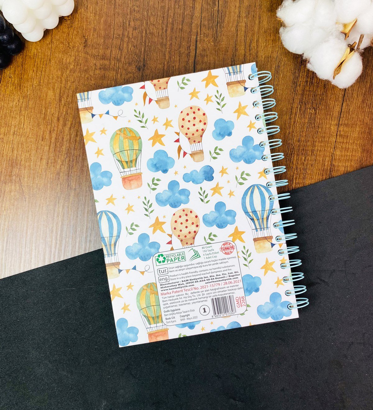 Follow Your Dreams Balon Tasarımlı Konuşan Ajandagiftmoda Gmd100423