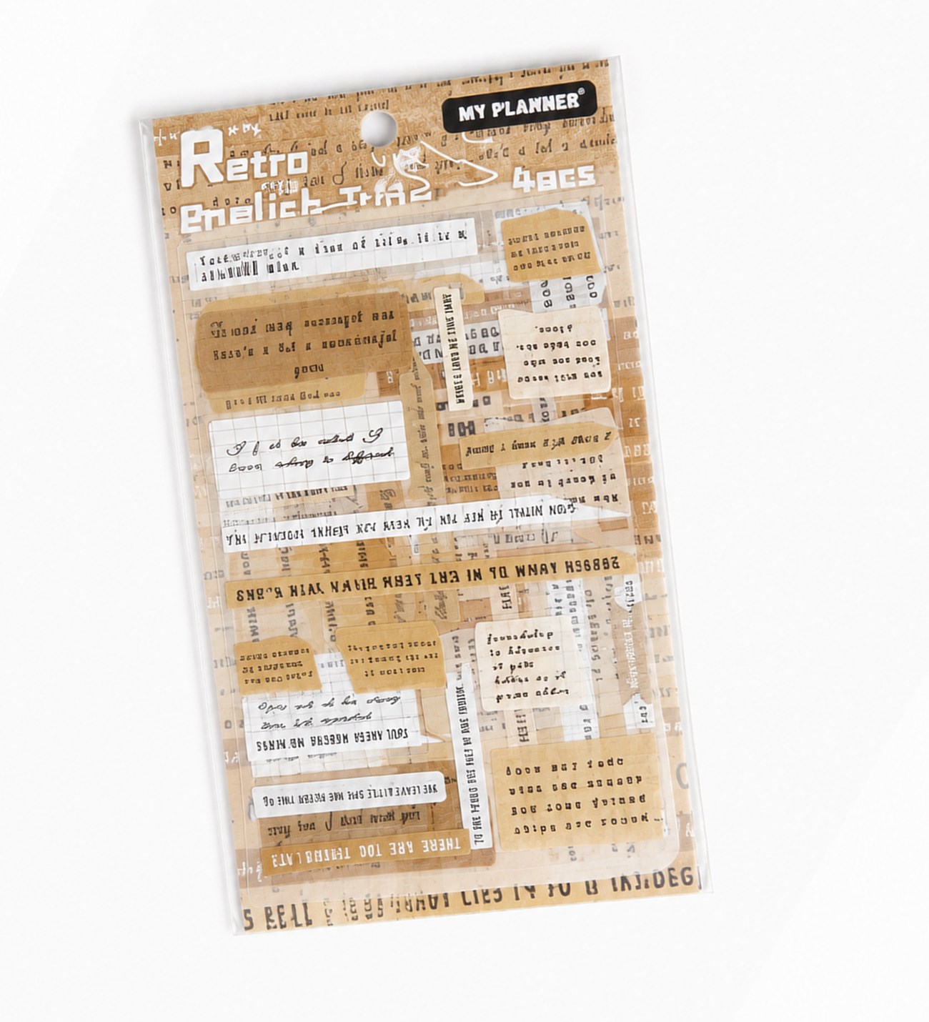 İngilizce Motto Scrapbook Şeffaf StickergiftmodaBM-2590