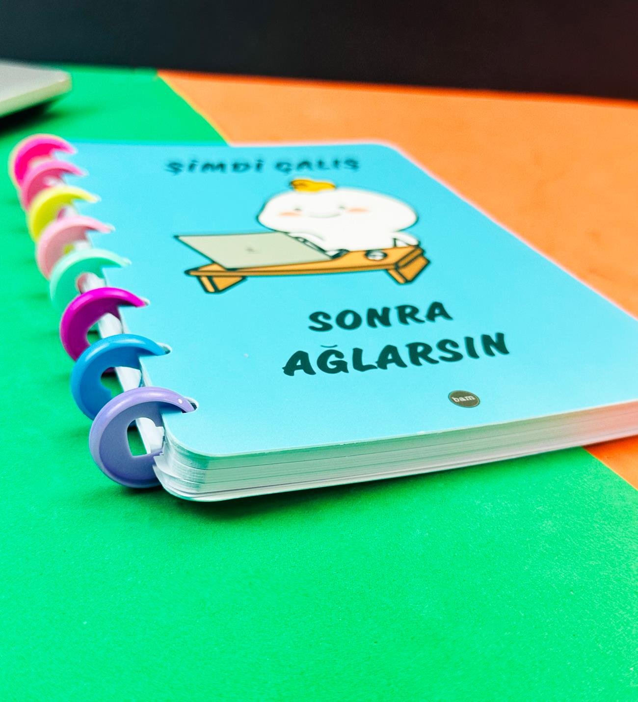Şimdi Çalış Sonra Ağlarsın Tasarımlı Yeni Nesil Kalp Spiralli DeftergiftmodaBM-1085