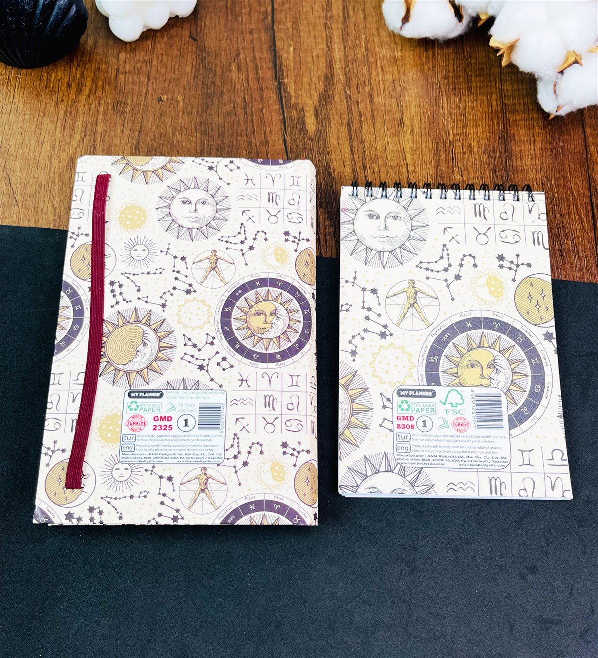 Tarot Ay Ve Güneş Kalın Kitap Görünümlü Defter Ve Sketch BookgiftmodaGmhs101817