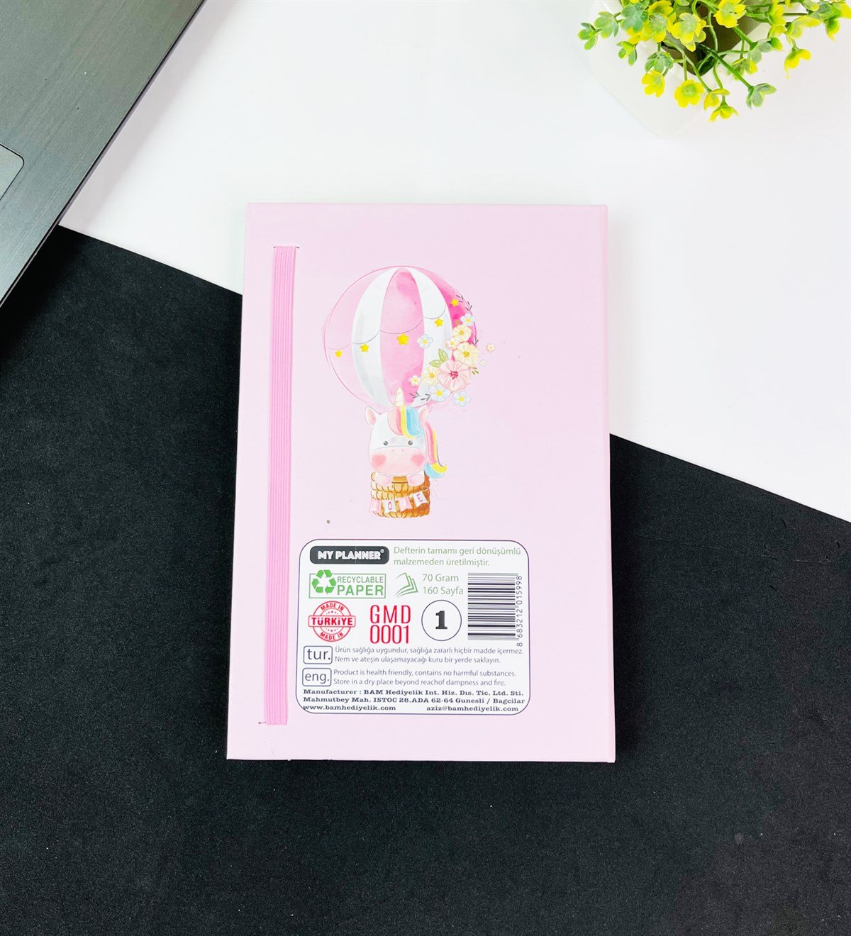 Happen Make It Tasarımlı Lastikli Defter	giftmodaGmd100589