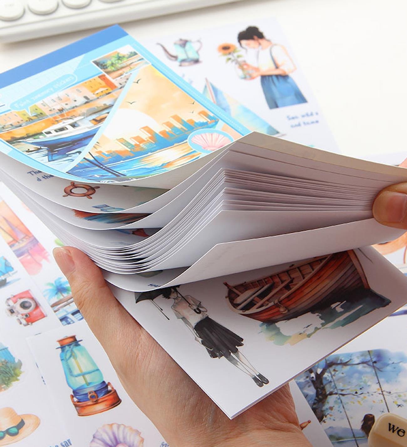 20 Sayfa Tematik Tasarım Sticker Kitabı giftmodaBM-1772	