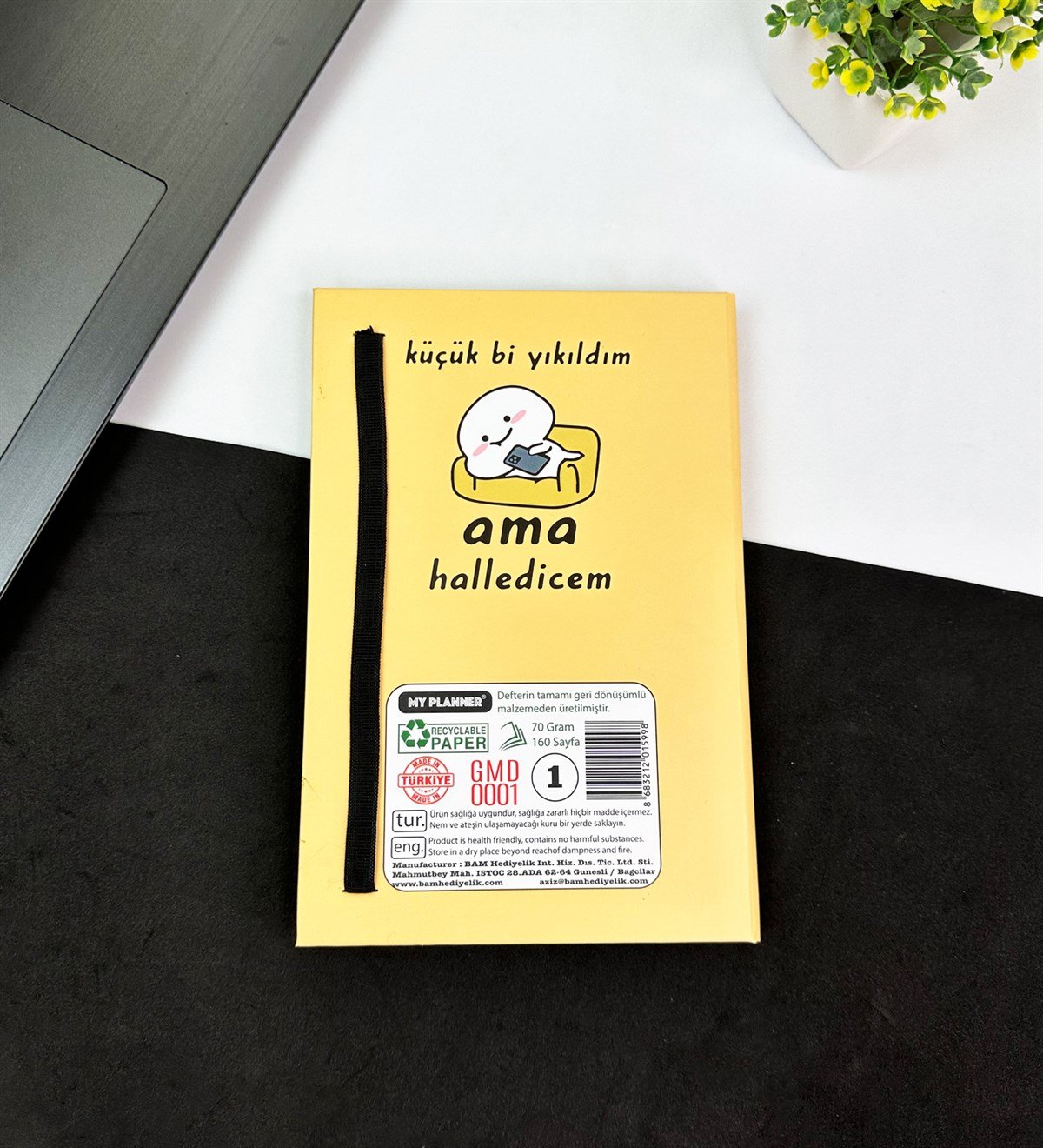 Küçük Bi Yıkıldım Tasarımlı Lastikli DeftergiftmodaGmd100605