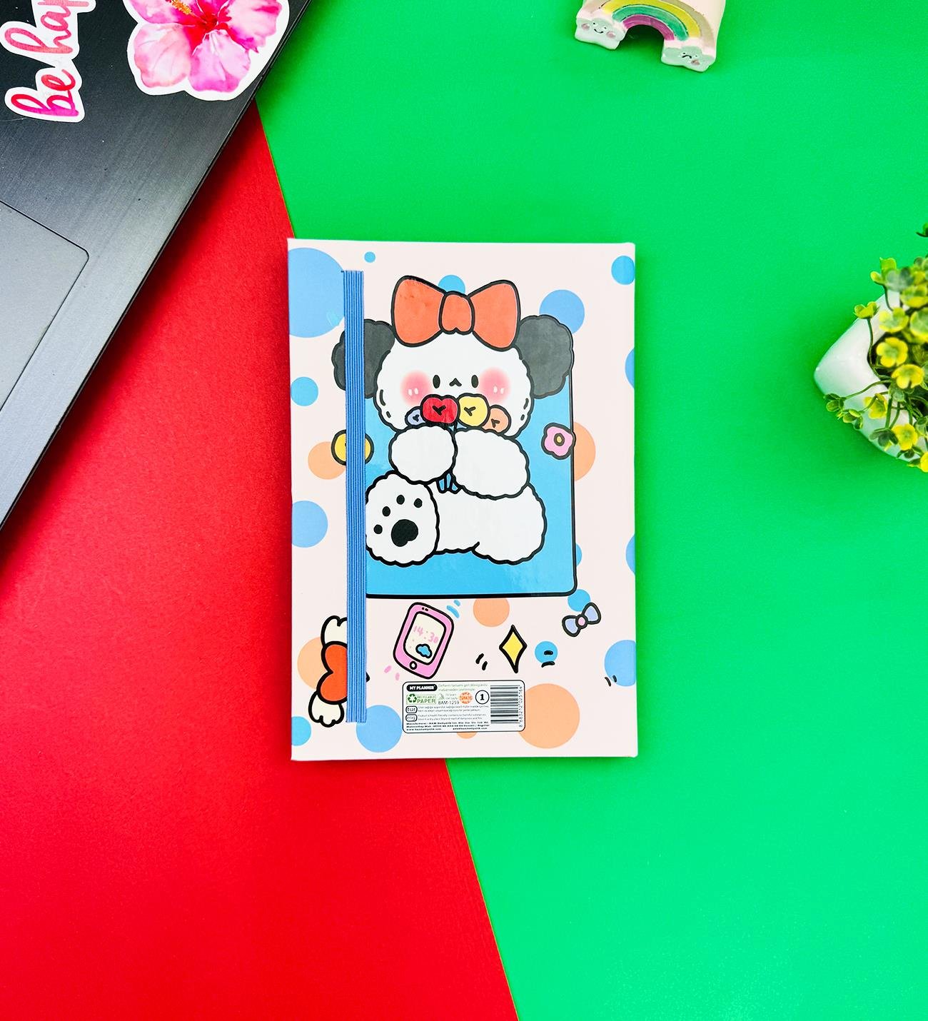 Bow Rabbit Tasarımlı Lastikli DeftergiftmodaBAM-1259