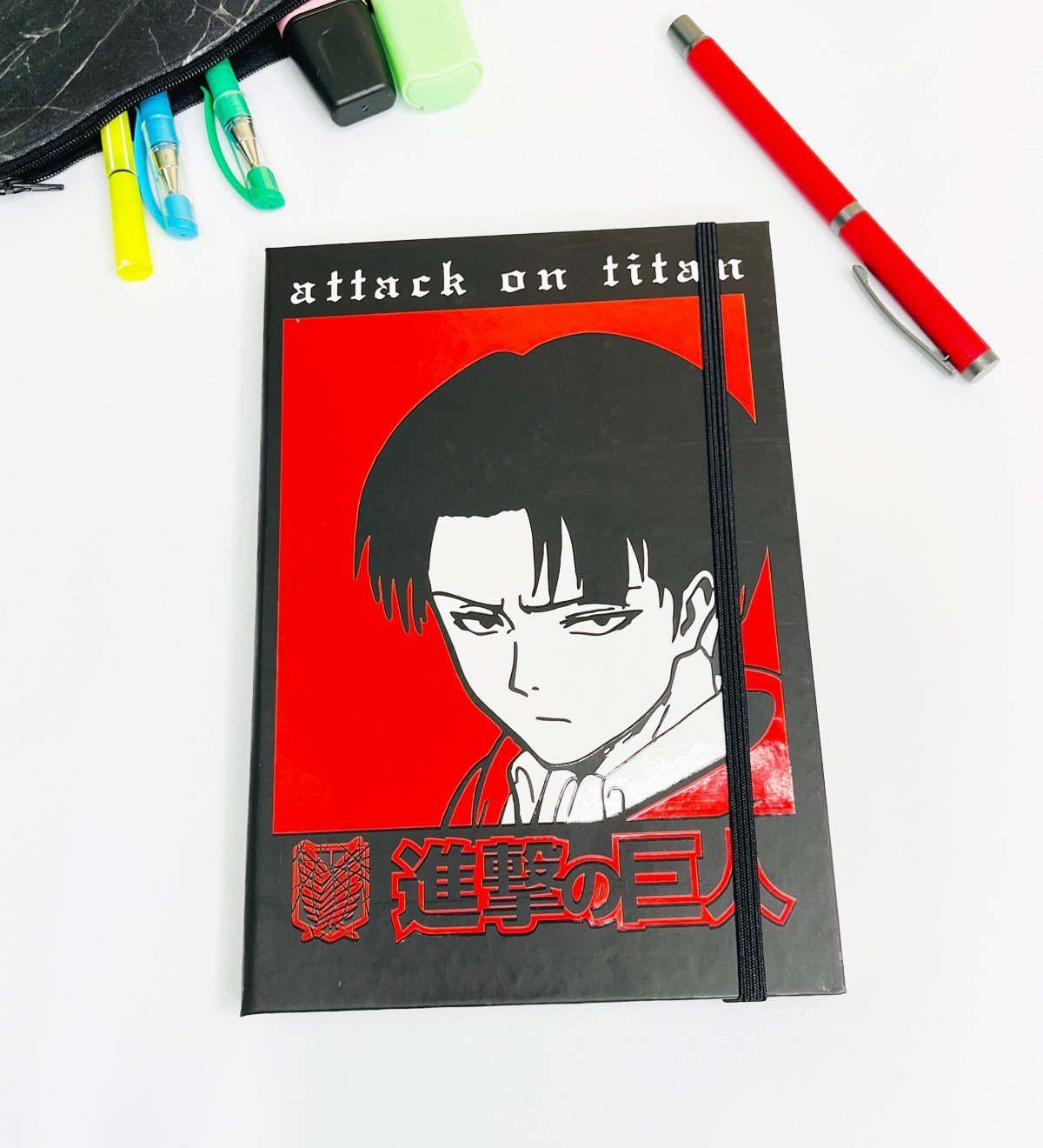 Levi Attack On Titan Tasarımlı Lastikli DeftergiftmodaGmd100139