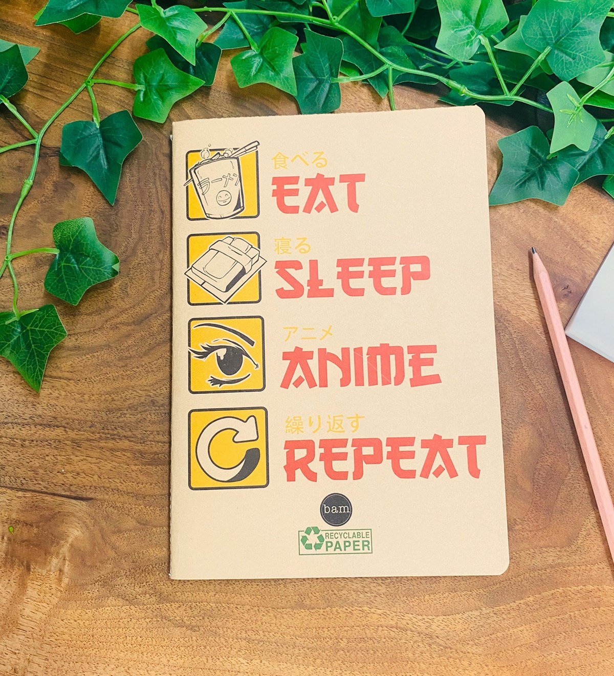 Anime Döngü Tasarımlı Dönüşümlü Kraft DeftergiftmodaGmd100297