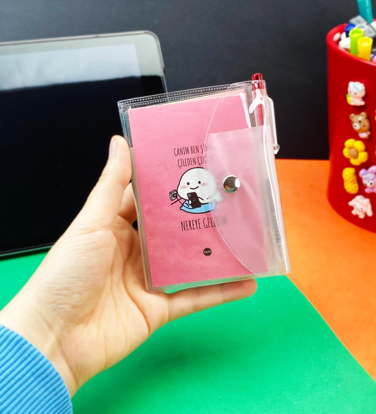 Çileden Çıktım Tasarımlı PP Mini Çanta Defter Ve Kalem SetgiftmodaBAM-1147