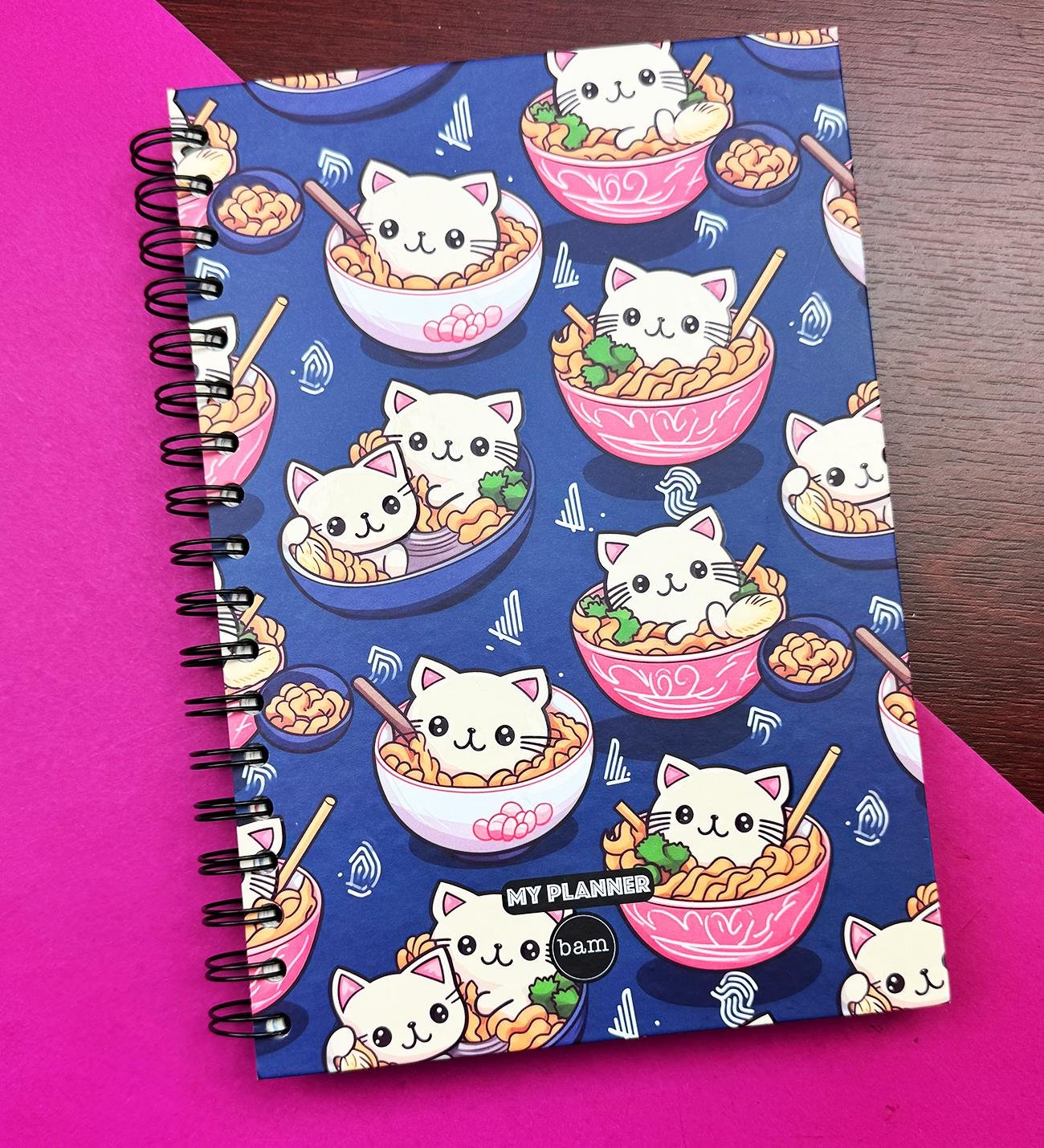 Kedi Noodle Tasarımlı Konuşan AjandagiftmodaBM-1598