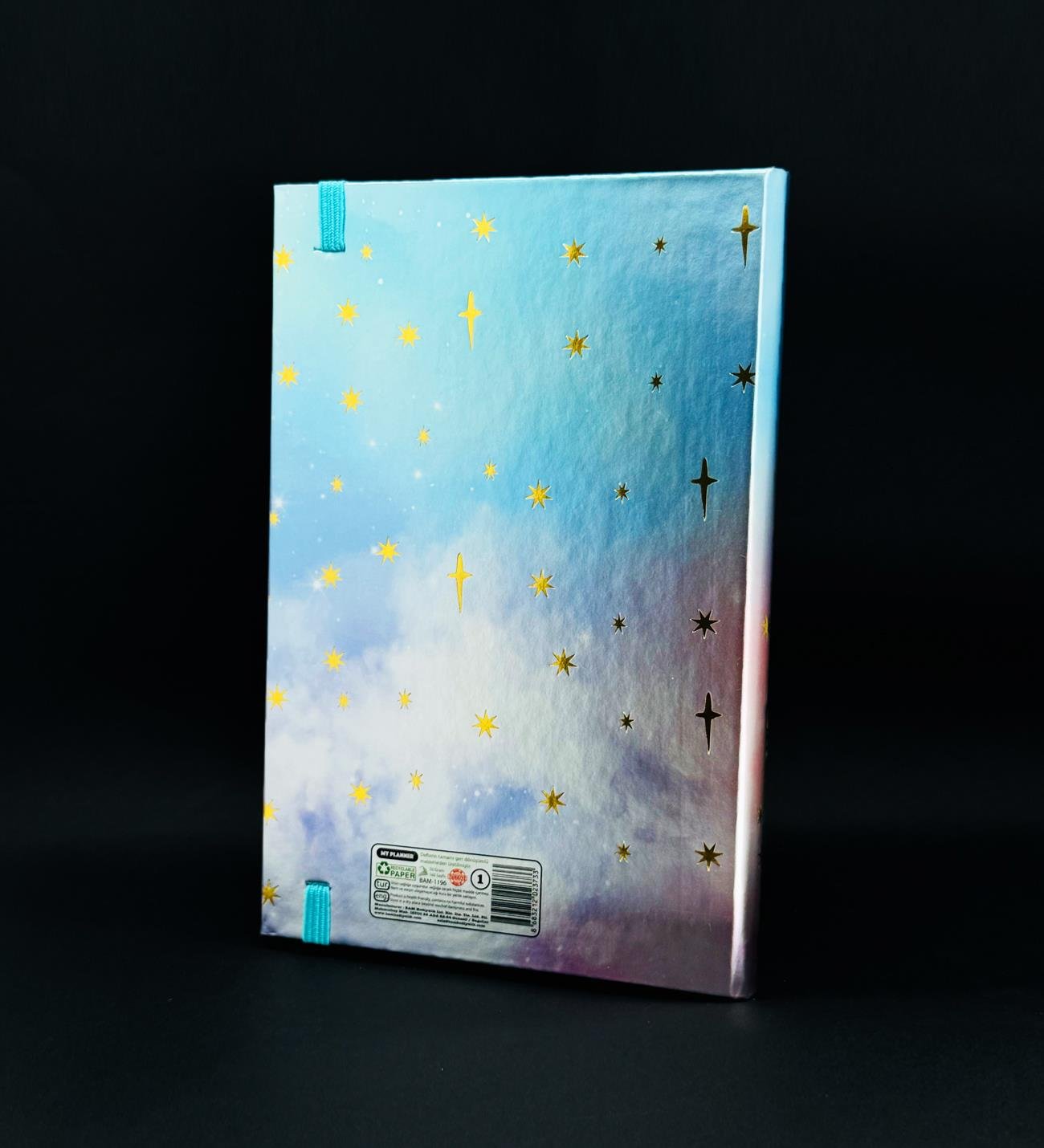 Hayallerinin Peşinden Git Tasarımlı Metal Kapaklı Lastikli DeftergiftmodaBAM-1196