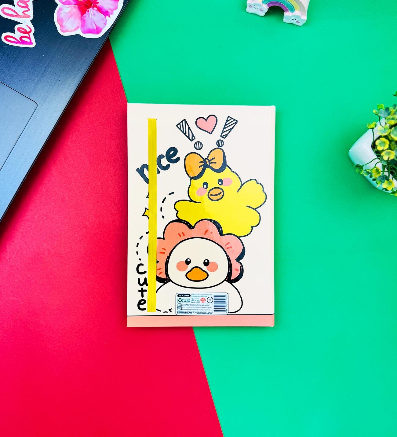 Nice Cute Tasarımlı Lastikli DeftergiftmodaBAM-1250	