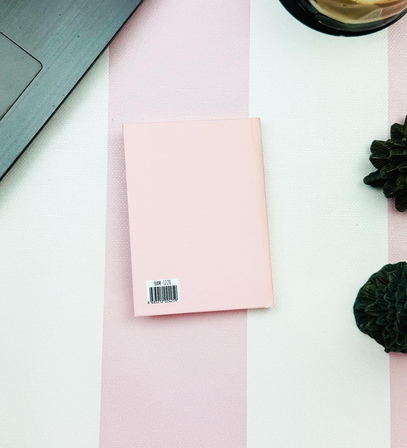 Beni Bi Salın Pembe Tasarımlı Sert Kapaklı Mini DeftergiftmodaBam-1228-2