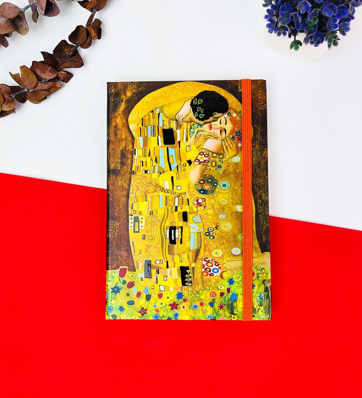 Gustav Klimt Öpücük Ve Sırları Tasarımlı Lastikli DeftergiftmodaGmd100225