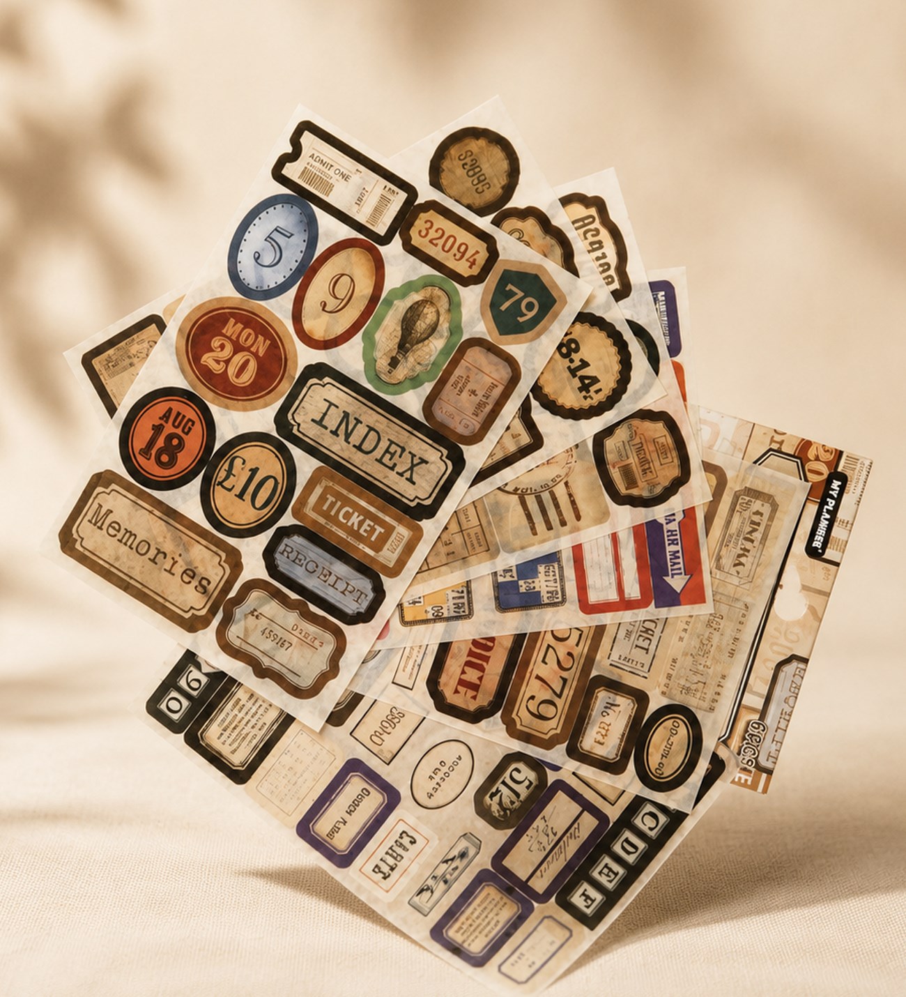 Retro Etiket Scrapbook StickergiftmodaBM-2597