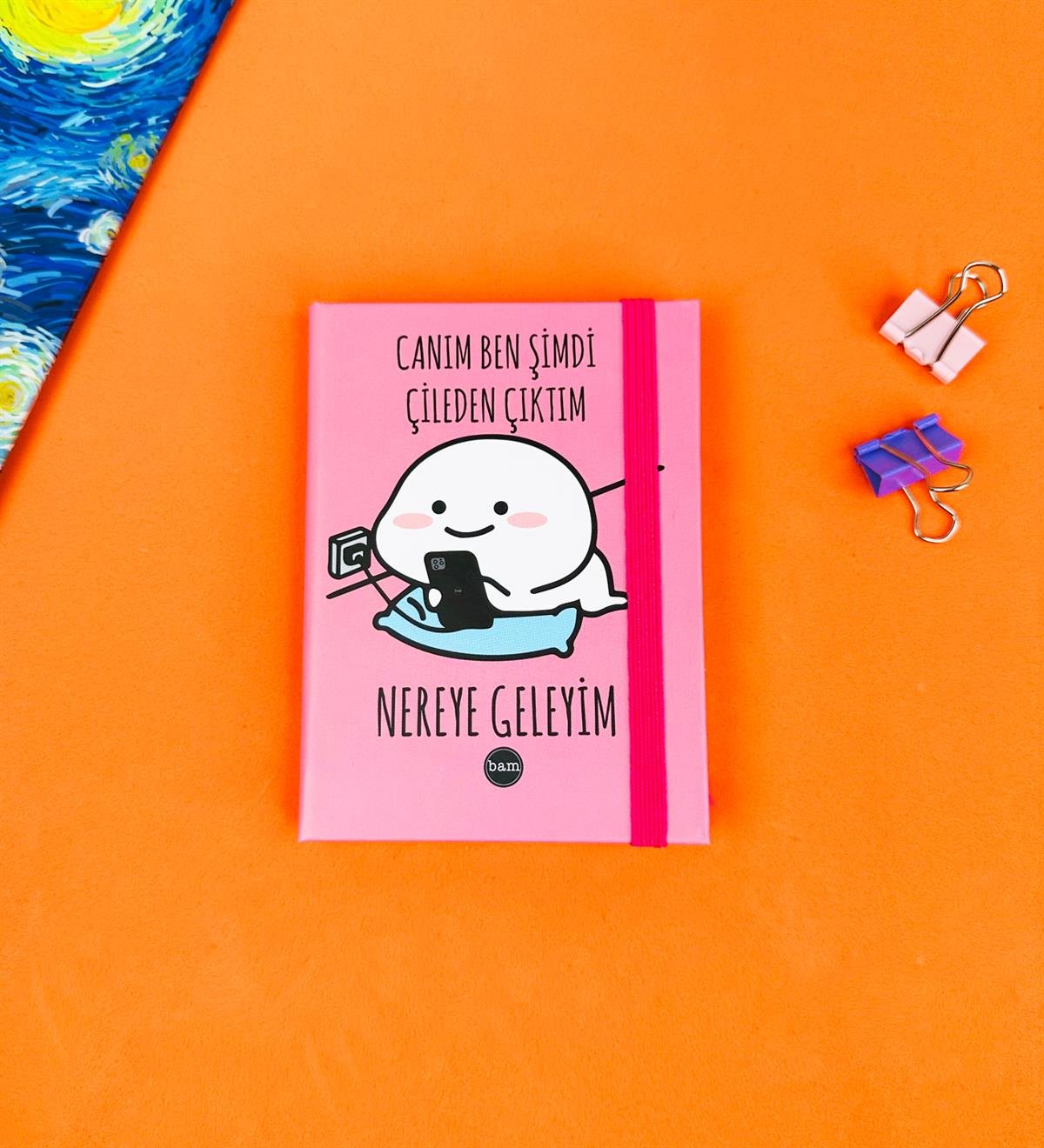 Canım Ben Şimdi Çileden Çıktım Tasarımlı Sert Kapaklı Mini DeftergiftmodaBam-1029-15	