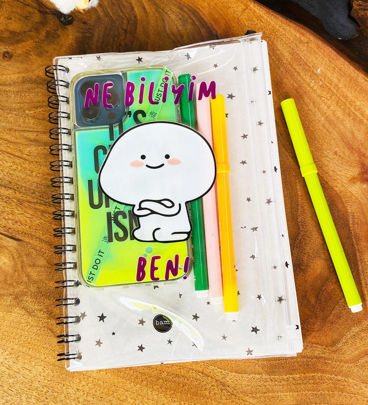 Ne Biliyim Ben Tasarımlı Çanta Kapaklı Spiralli DeftergiftmodaGmd100325