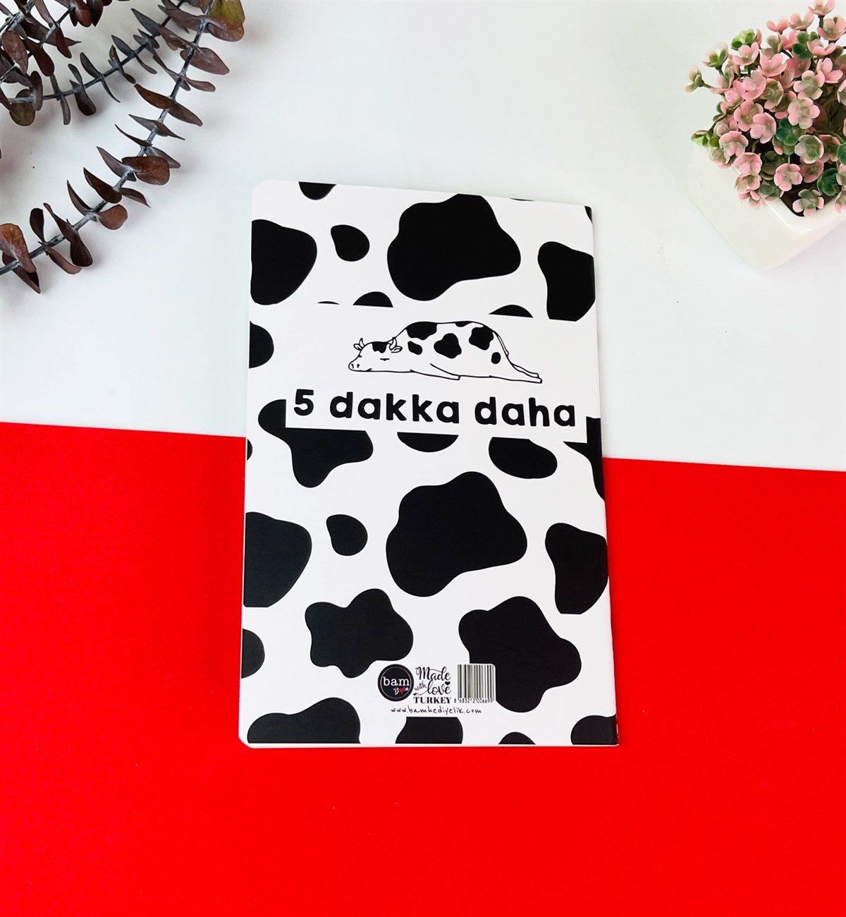 5 Dakka Daha İnek Tasarımlı Terzi Dikişli DeftergiftmodaGmd100197
