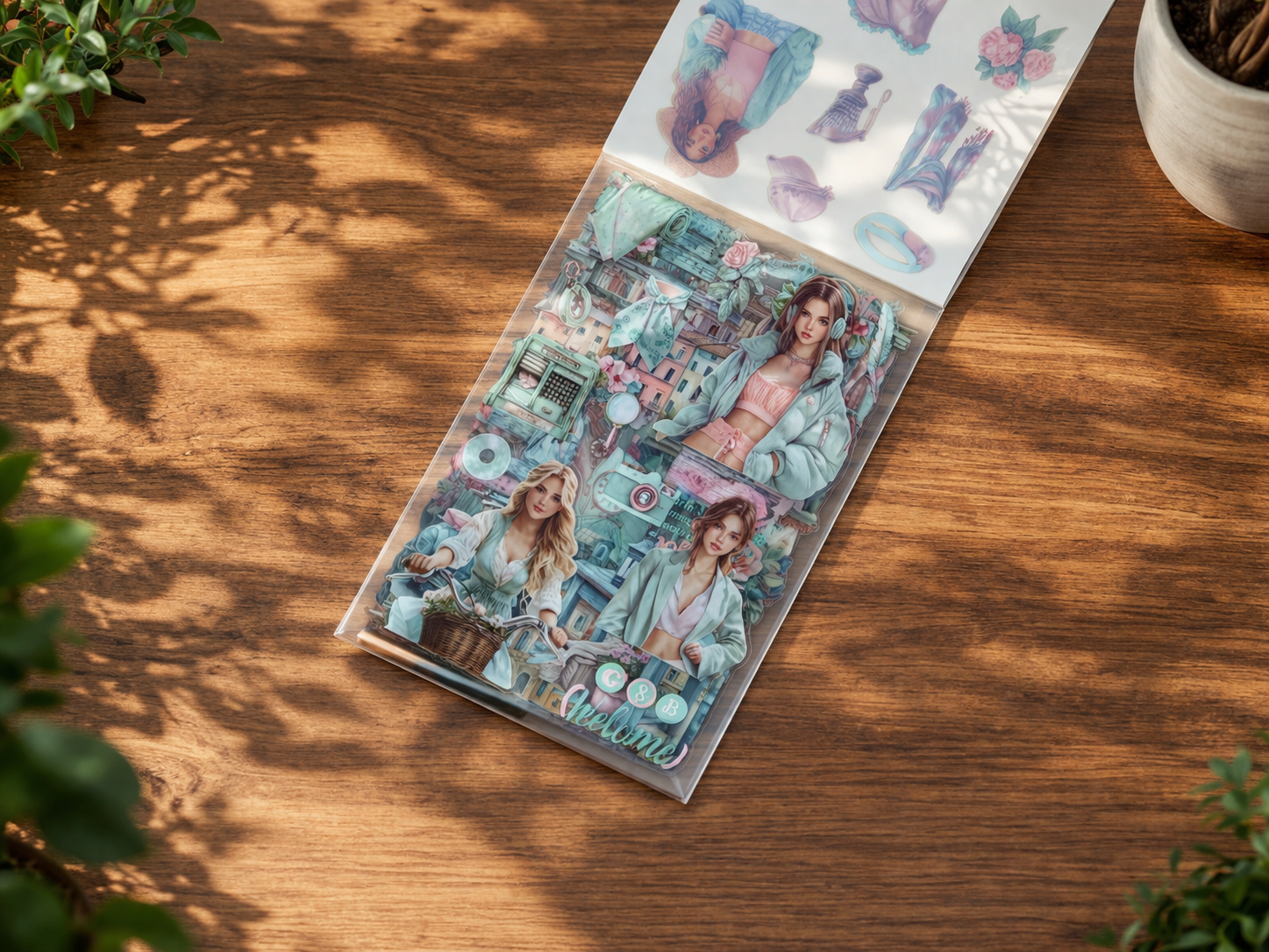 BAM 2334 20 Sayfa Plastik Retro Etiket Defteri x8giftmodaBM-2334