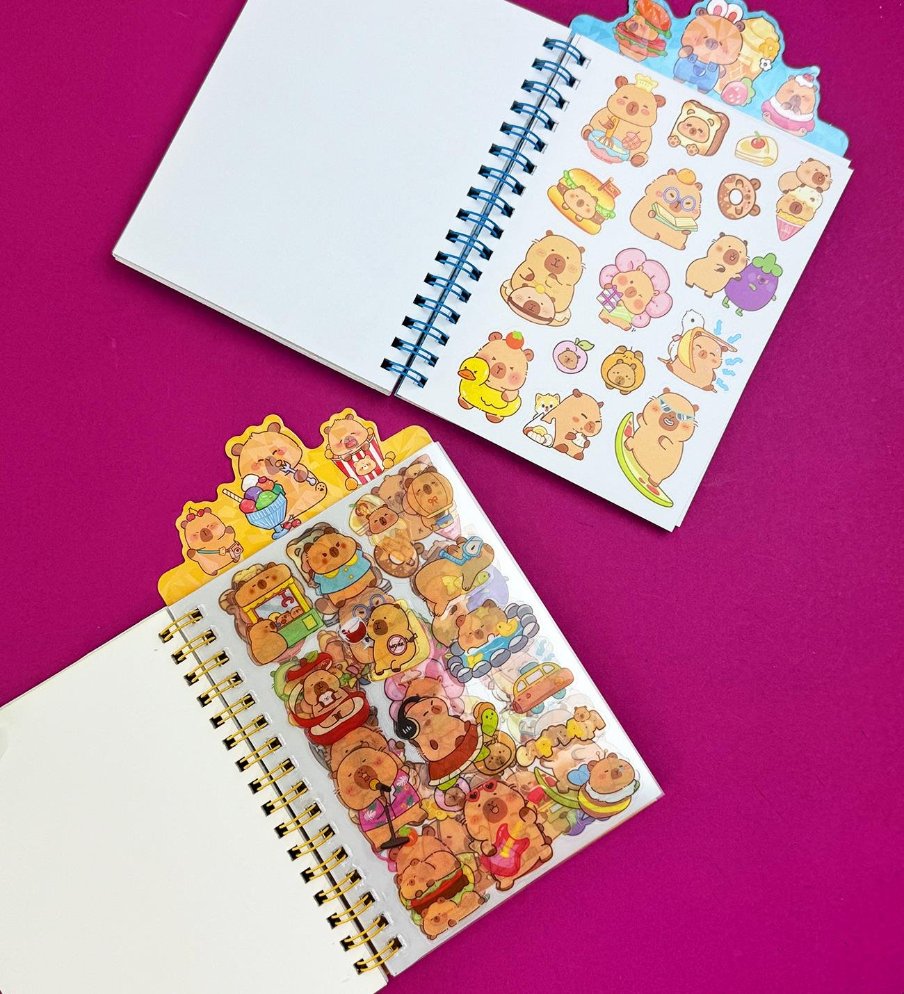 Capybara Otomat Defter – Jetonlu Stickerlı Sevimli DeftergiftmodaBM-1782	
