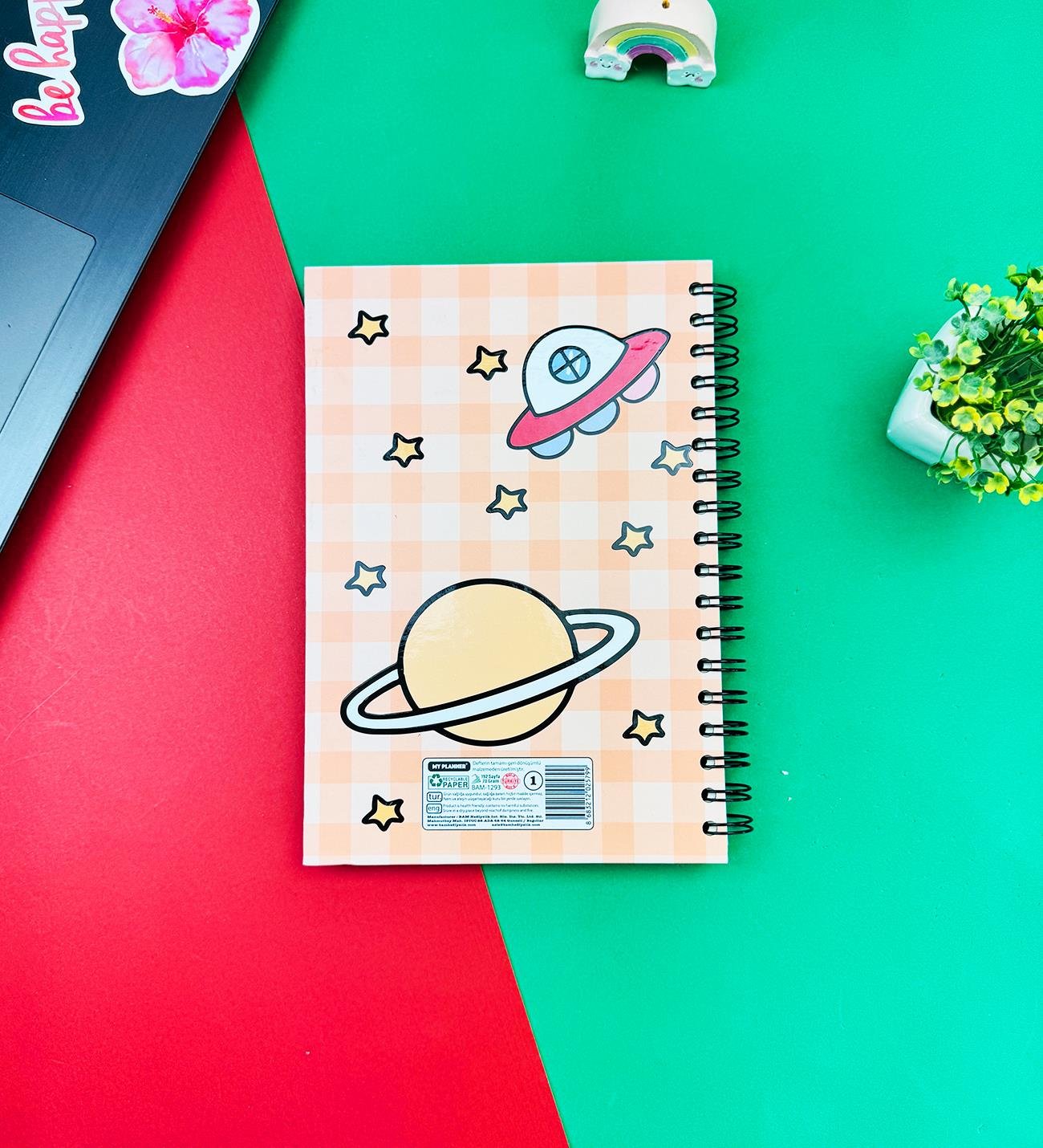 Space Bear Tasarımlı Spiralli Defter giftmoda Bam-1293 
