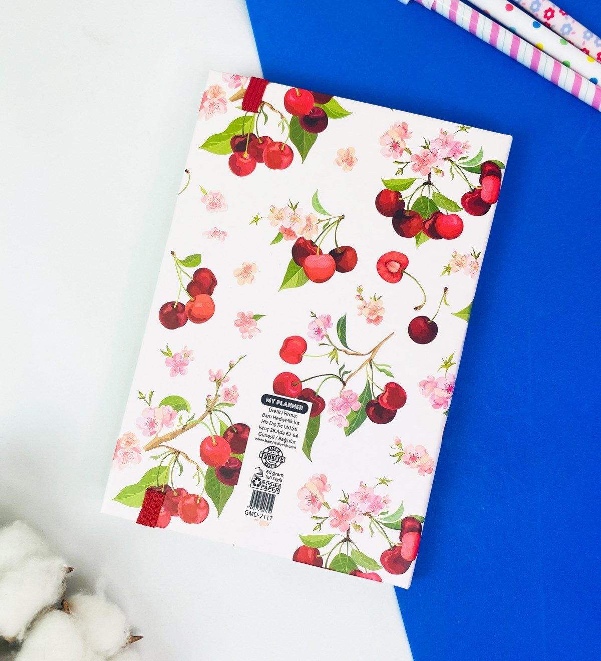 Kiraz My Planner Tasarımlı Lastikli DeftergiftmodaGmd100309
