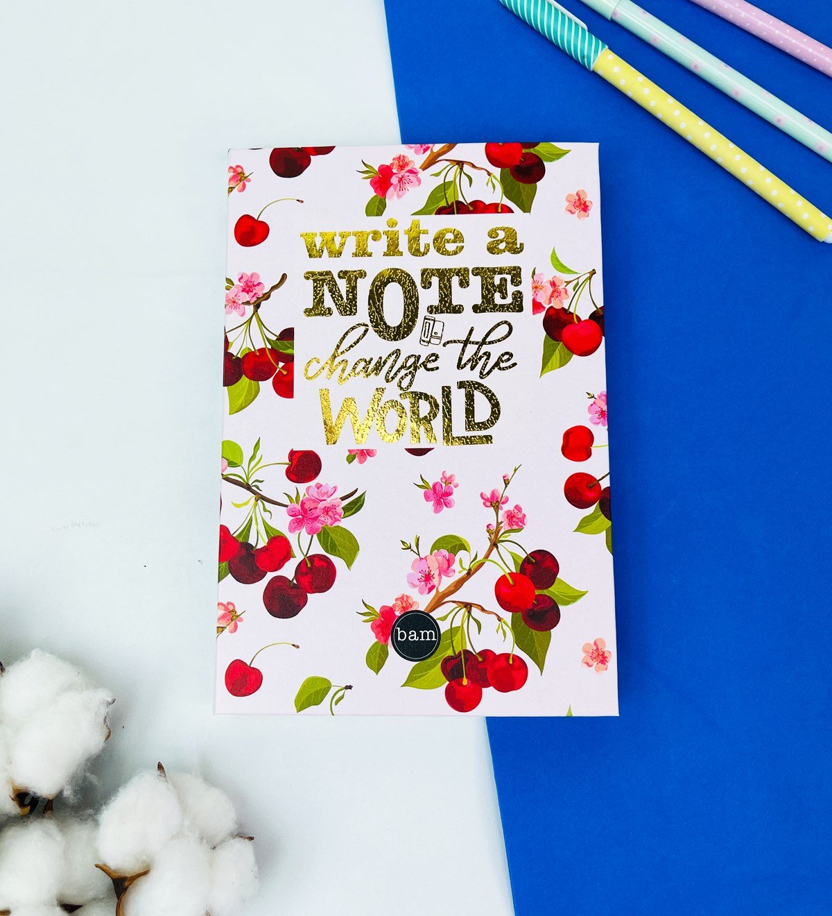 Kiraz Motto Tasarımlı Lastikli DeftergiftmodaGmd100374