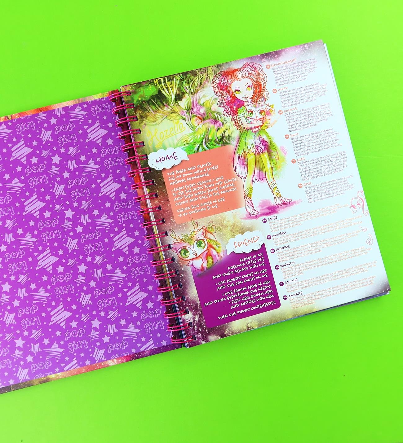 Pop Girl Boyama Kitabı – 60 Sayfa Spiral Defter – Karakter ve Mandala Desenli Boyama KitabıgiftmodaBM-2155