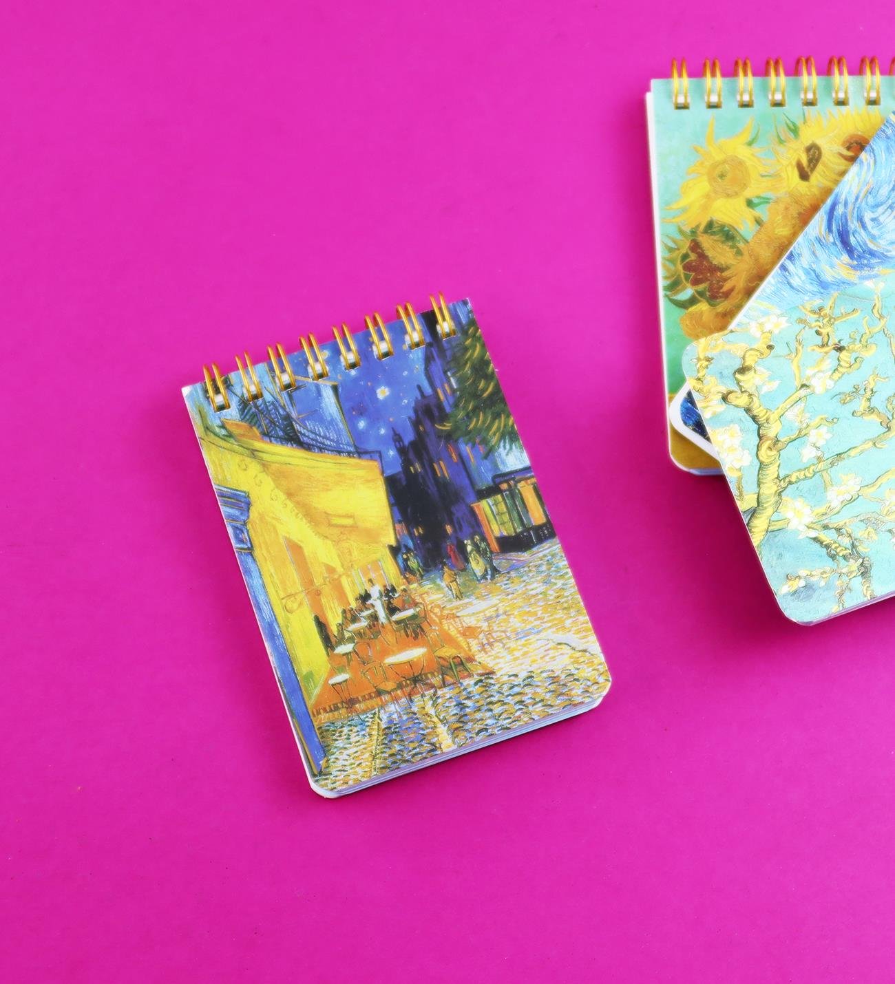 Van Gogh Tasarımlı Spiralli 11x7,5 Cm 70 Yaprak Defter  BM-1720giftmodaBM-1720