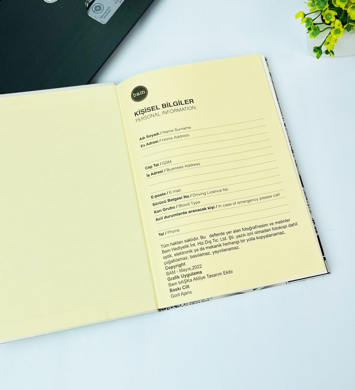 Arı Motto Tasarımlı Lastikli DeftergiftmodaGmd100459