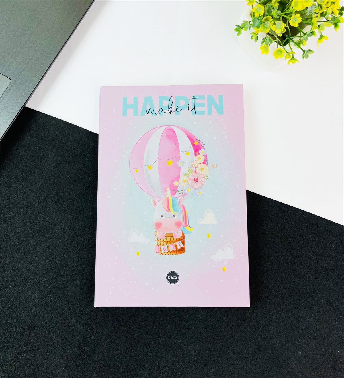 Happen Make It Tasarımlı Lastikli Defter	giftmodaGmd100589
