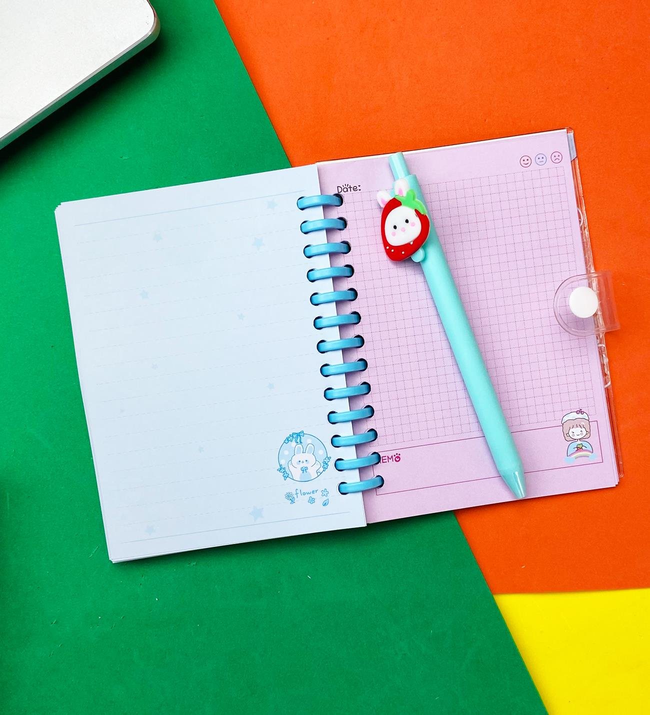 Strawberry Tasarımlı Günlük Defter Ve Kalem SetgiftmodaBM-1086