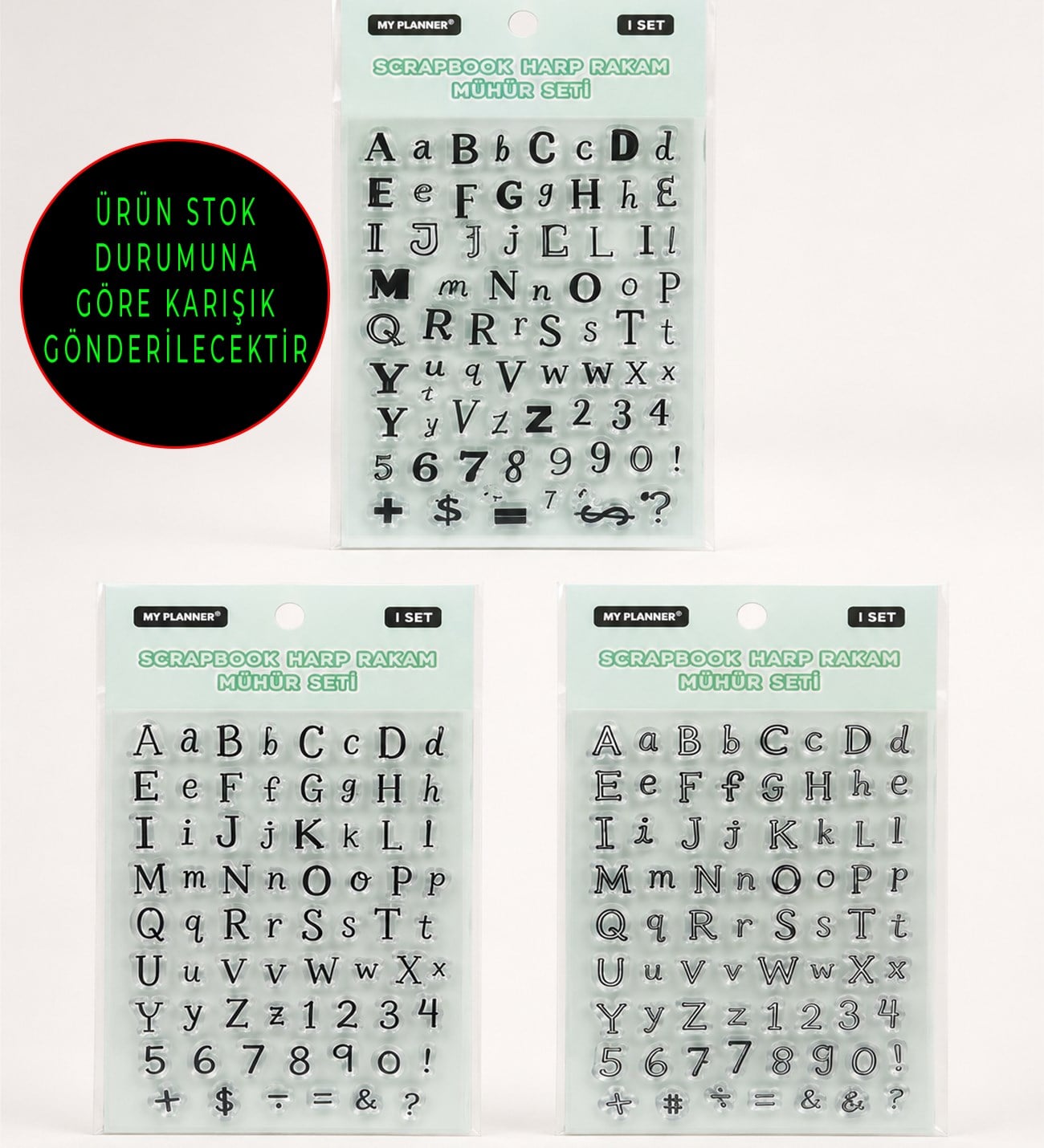 Şeffaf Harf Silikon Scrapbook Mühür SetigiftmodaBM-2680