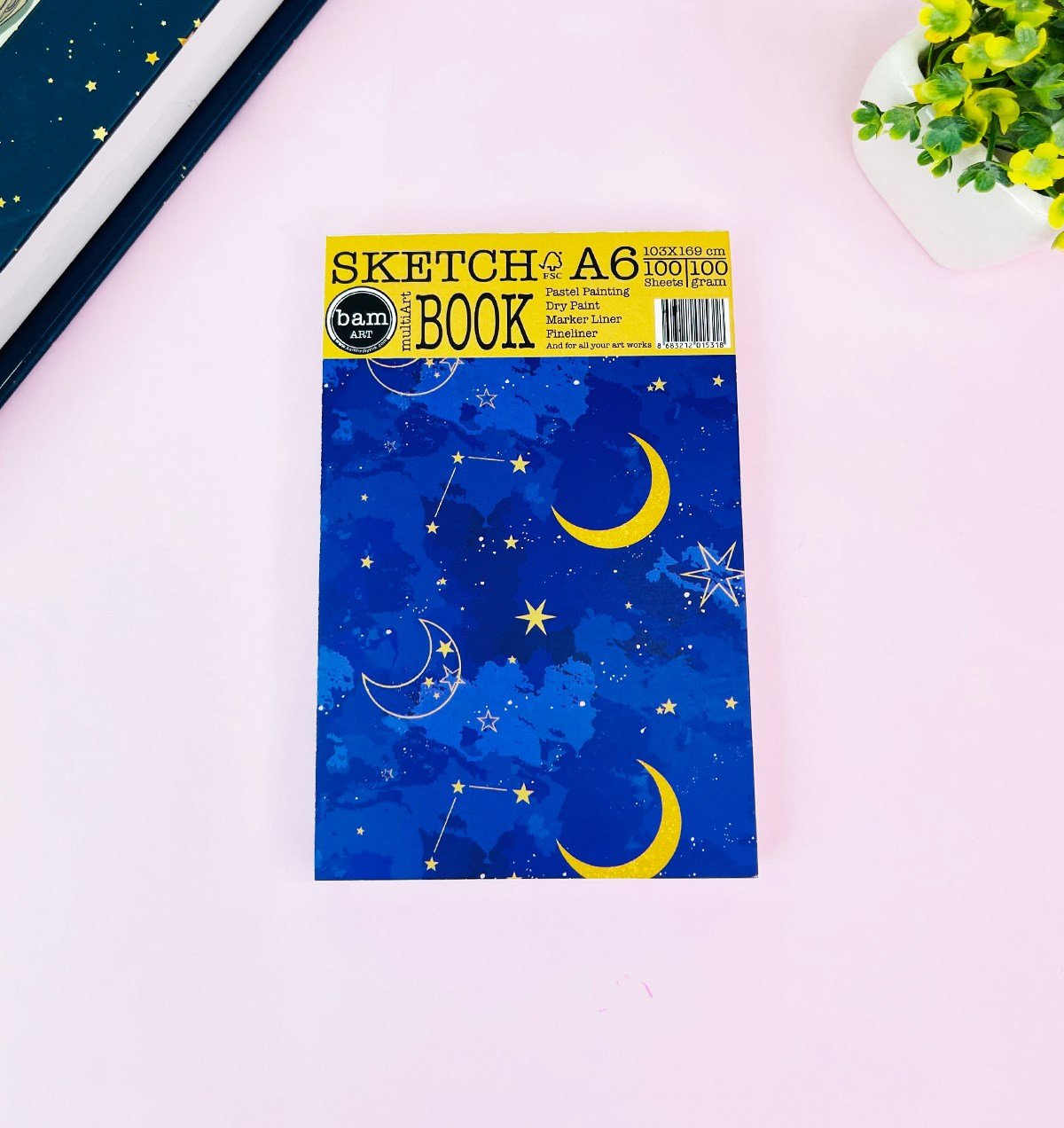 A6 Sketch Book - Eskiz Defteri - 100 Gr - 100 YaprakgiftmodaGmd100485-Yıldız-Haritası