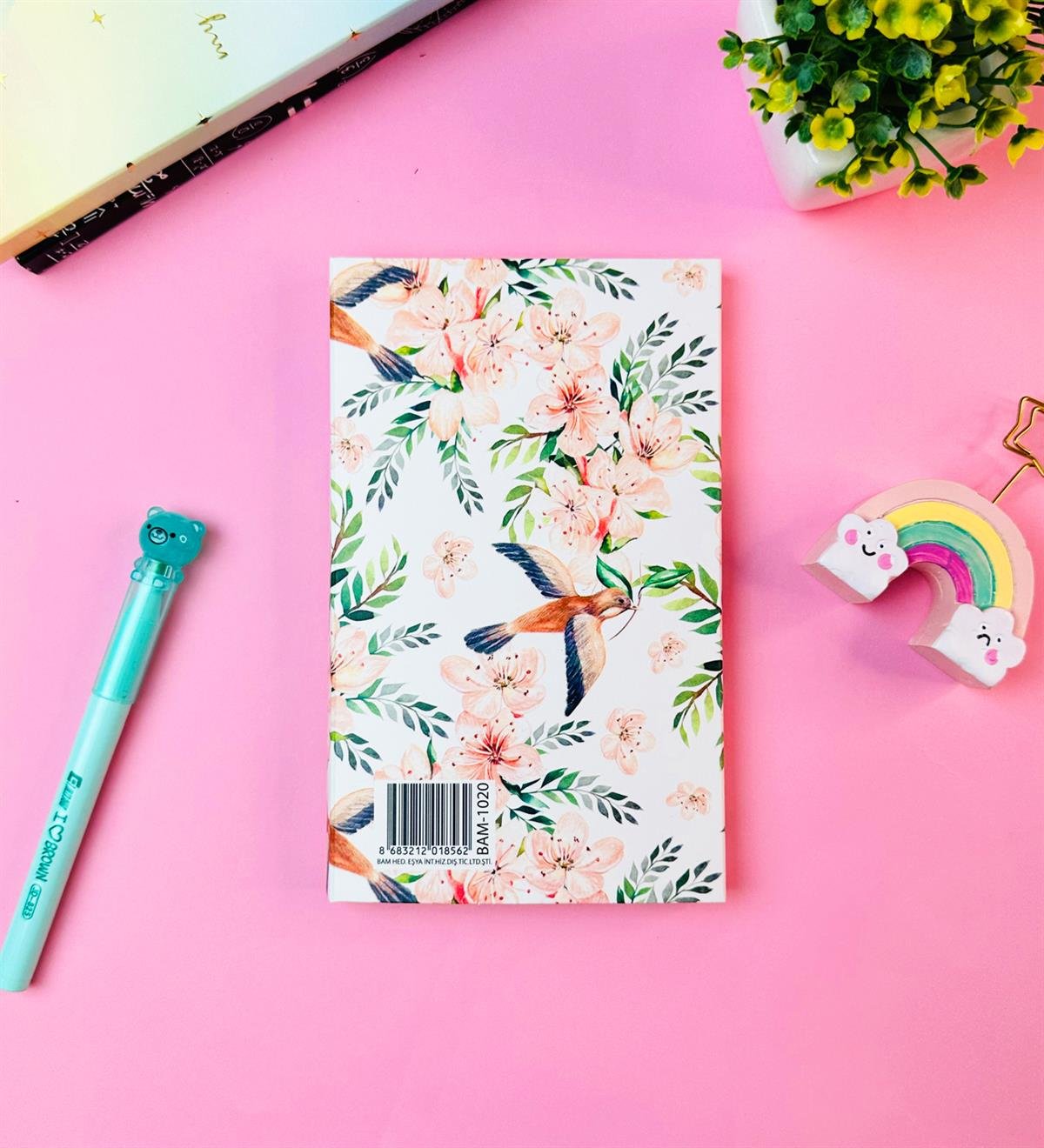 Follow Your Dreams Çiçek Tasarımlı Zarf DeftergiftmodaBAM-1020-12	